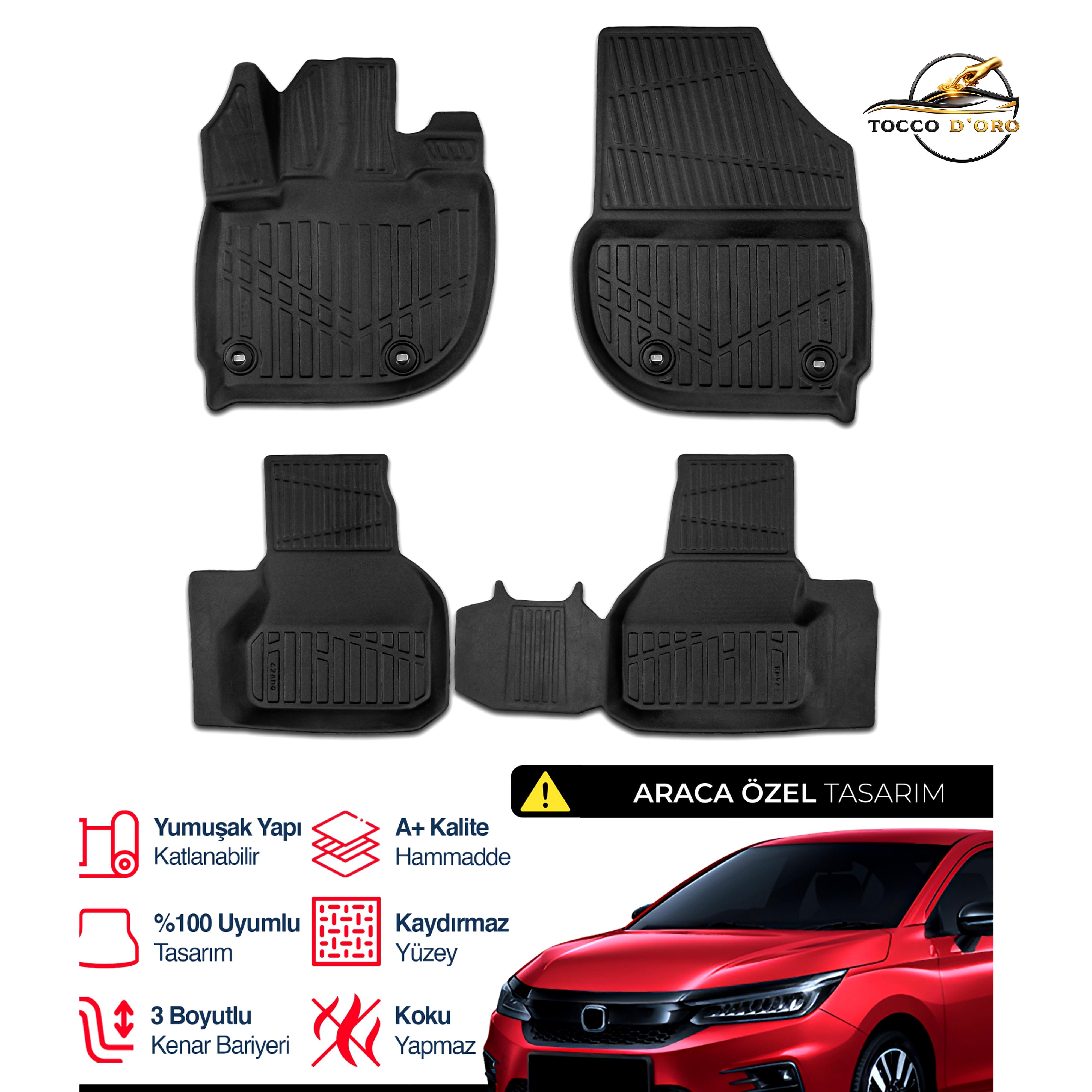 Honda City 3D Plus Havuzlu Paspas 2021+