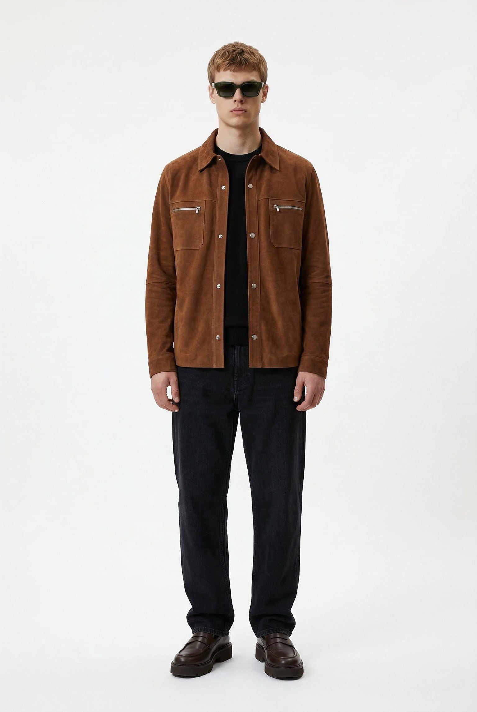 Cognac Süet Gömlek Ceket 