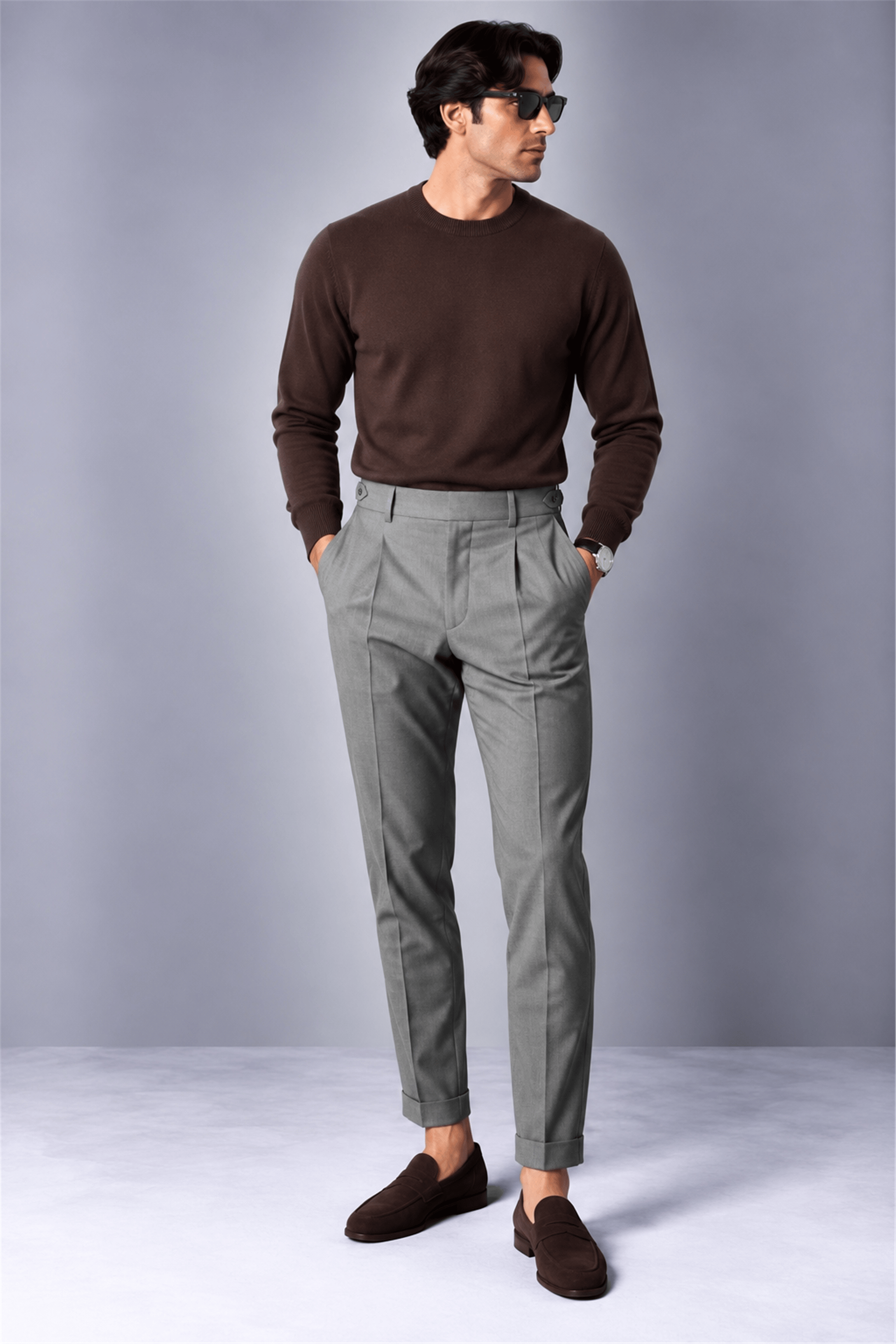 Cotton Cashmere Crew Neck Knit