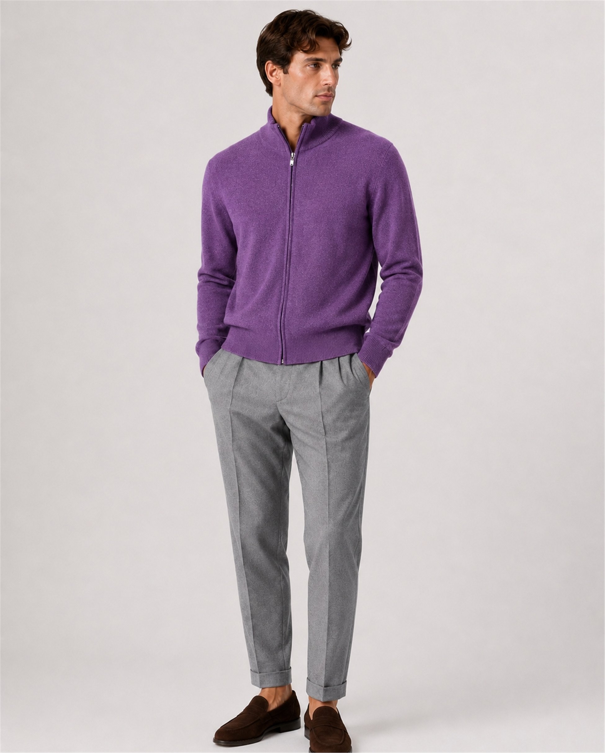 FK Cotton Touch Zip Cardigan