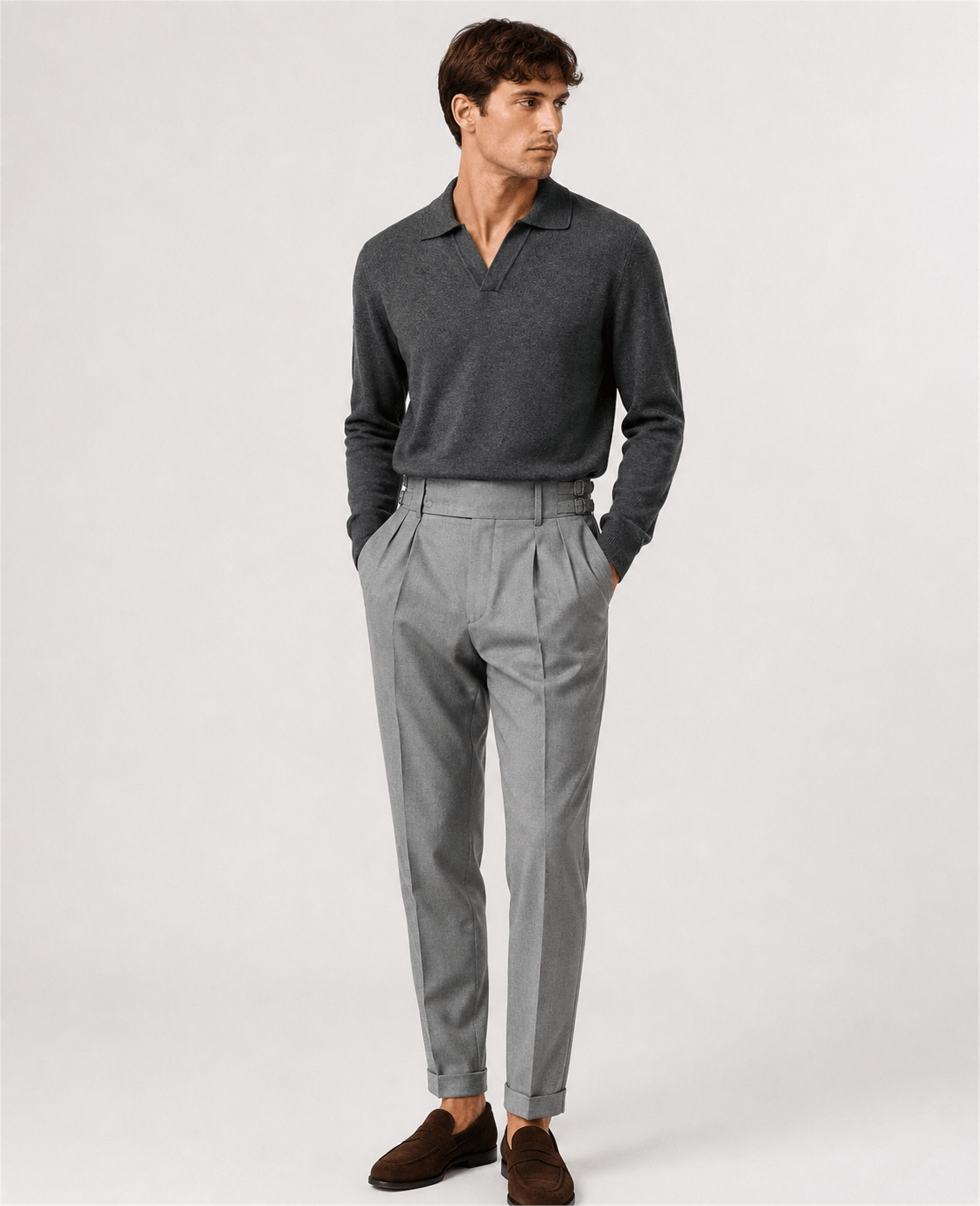 Noir Touch Polo Gray