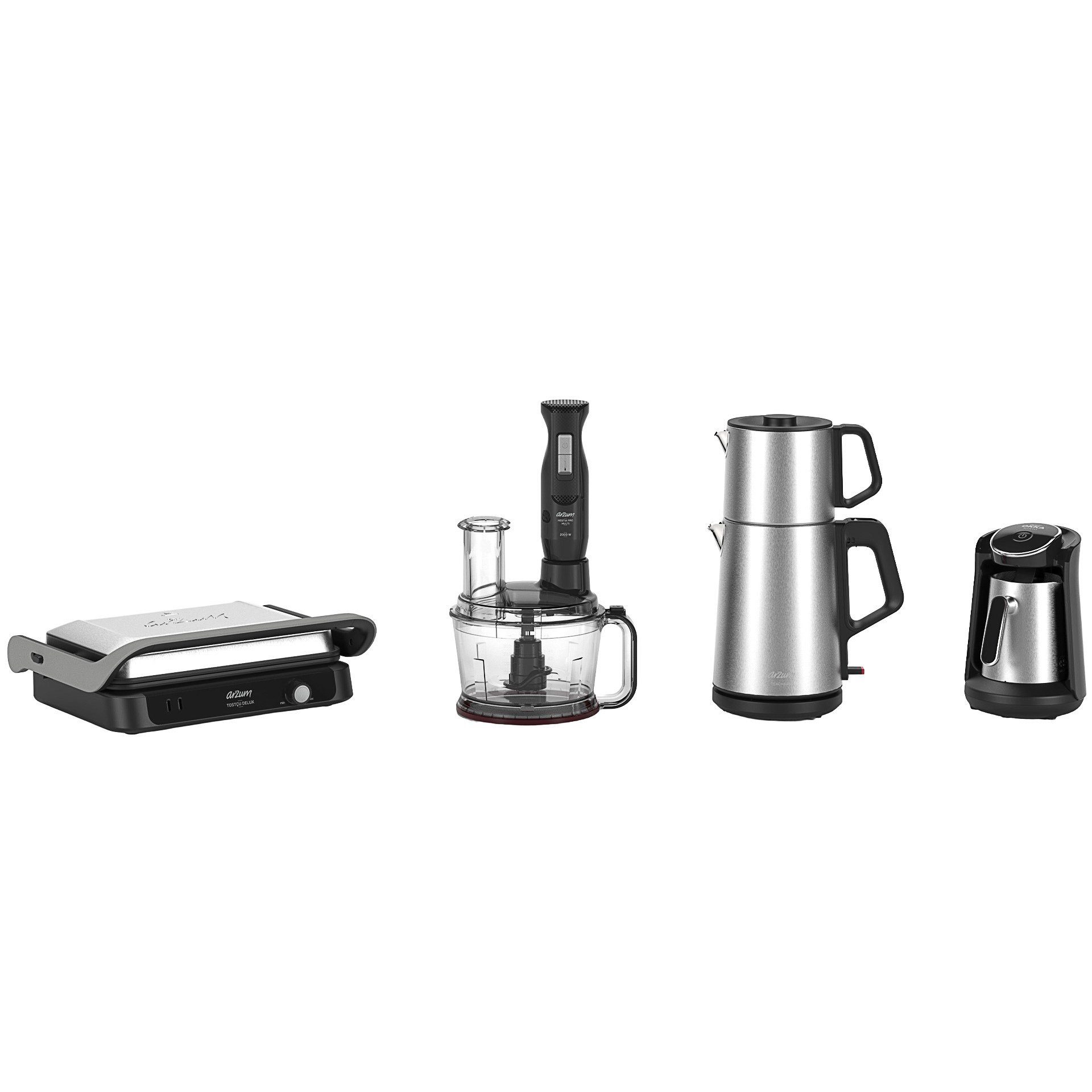 Arzum AR9030-0600 İnox Set (AR2001-0700, AR1198-0100, AR3149-0600, OK0010-0500)