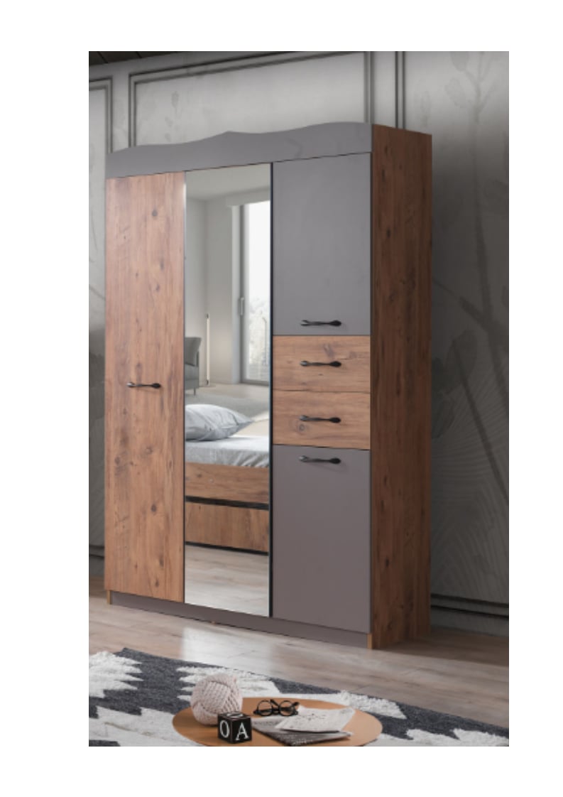 Evart E580 Rio 3 Kapılı 4 Kapaklı Gardolap
