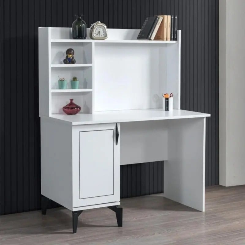 Evart E885 Çizgi Çalışma Masası Mat Beyaz