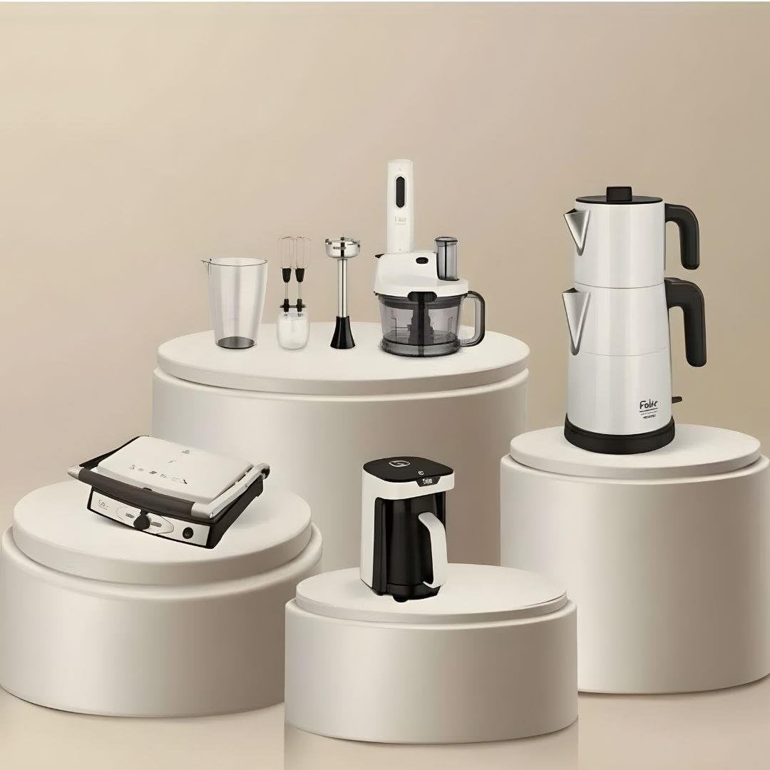 Fakir 4'LÜ Elektrikli Elektro Set- Pearl Beyaz