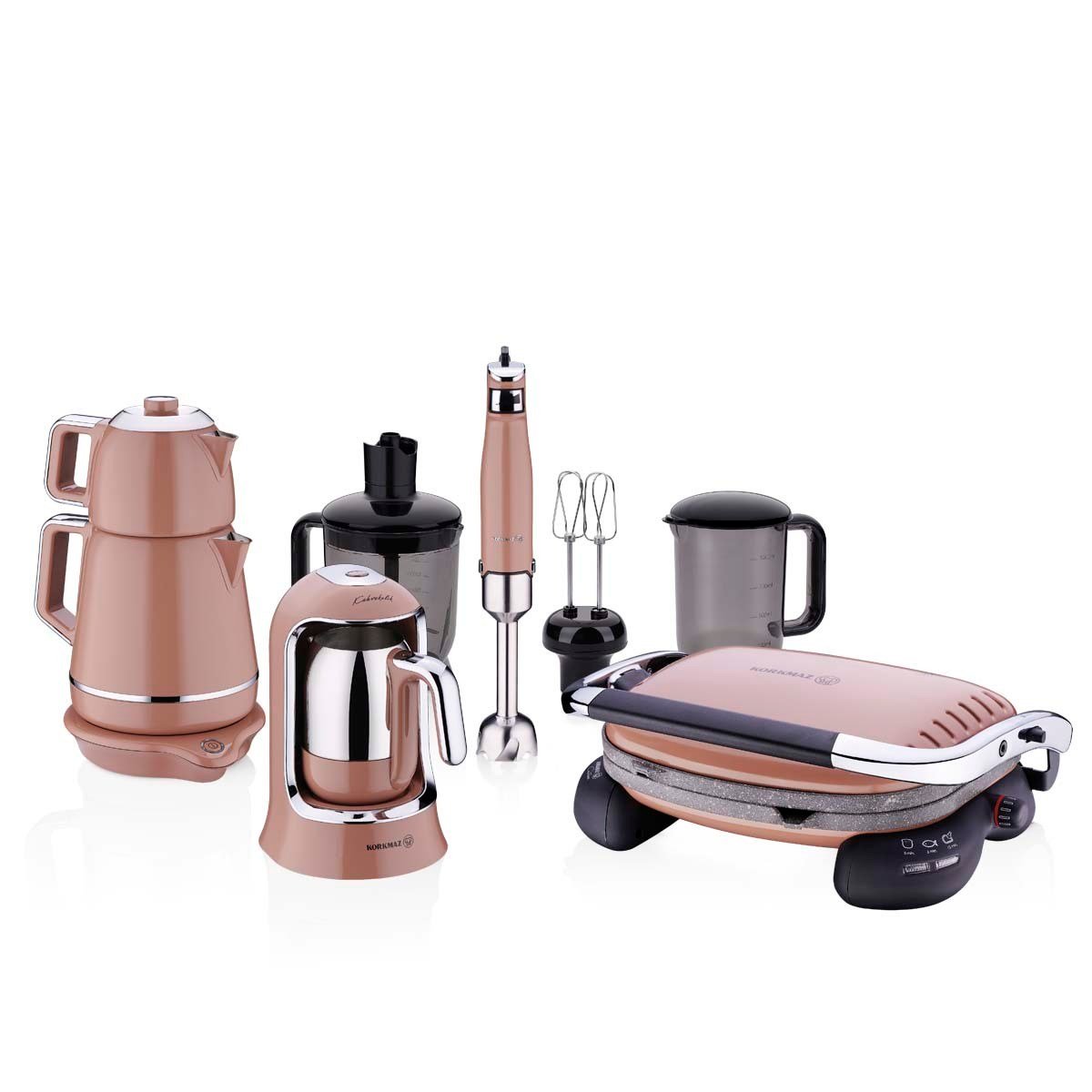 Korkmaz A1850 Mocha 15 Parça Elektro Set