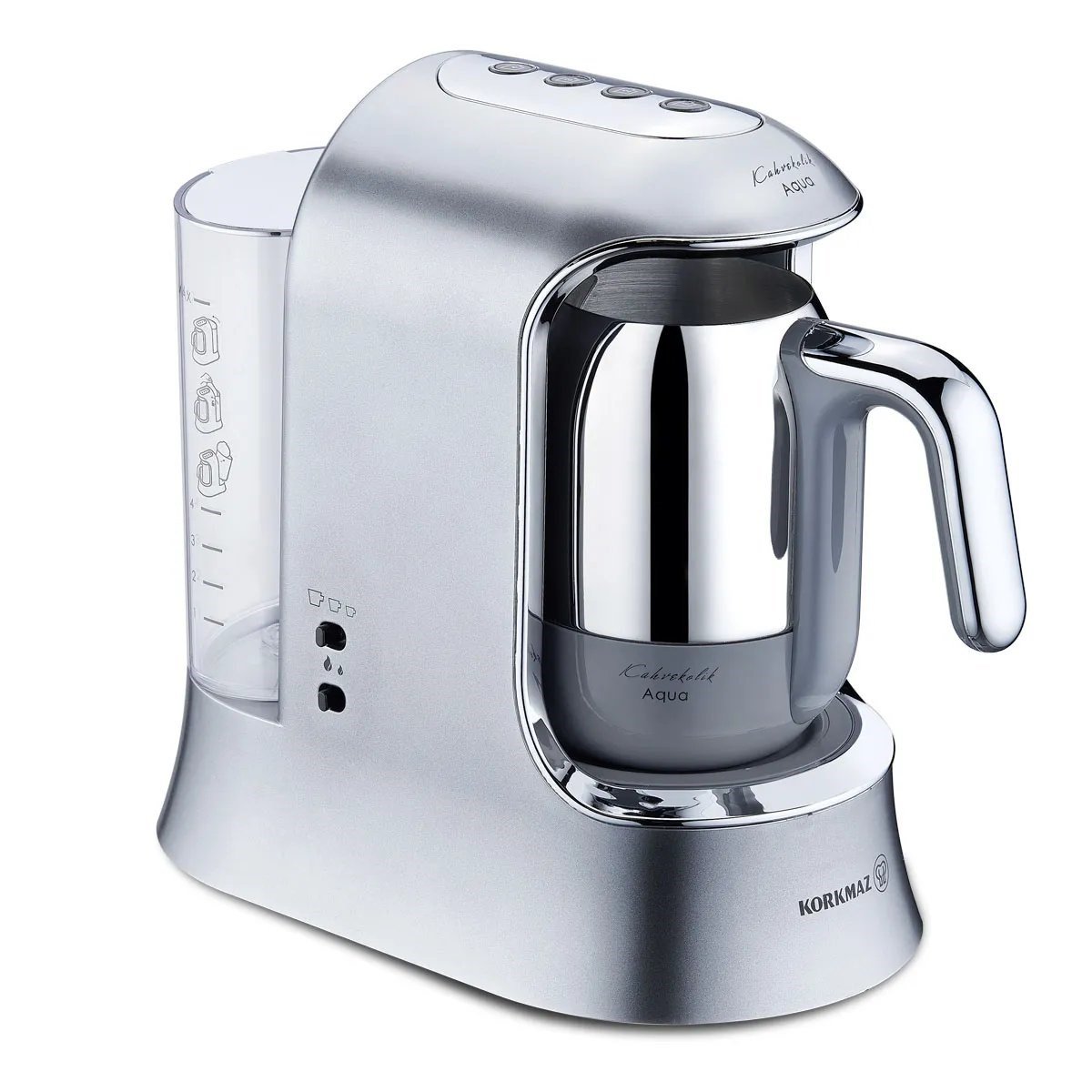 Korkmaz A862-05 Kahvekolik Aqua Kahve Makinesi İnox/Krom