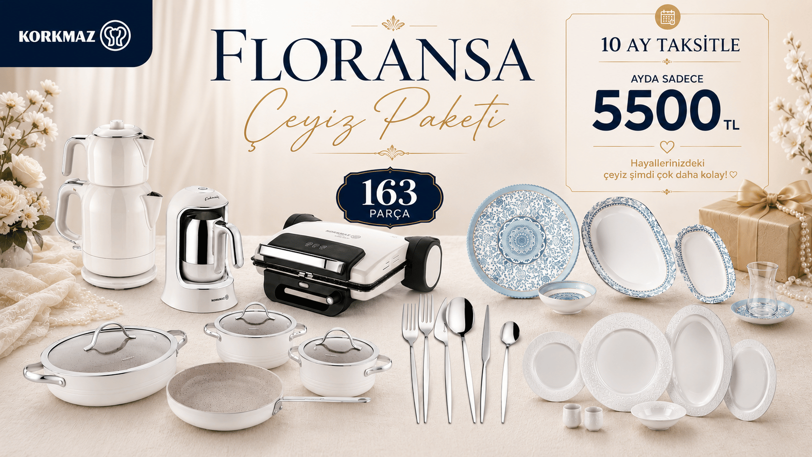 Korkmaz FLORANSA Çeyiz Paketi
