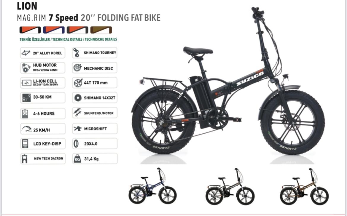 Suzico 20'' Emu Microshift 7 Speed Elektrikli Bisiklet