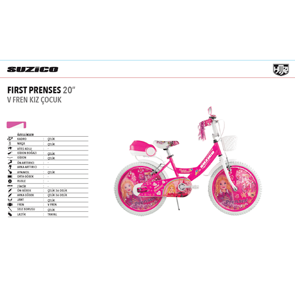 Suzico 20'' First Prenses Bisiklet