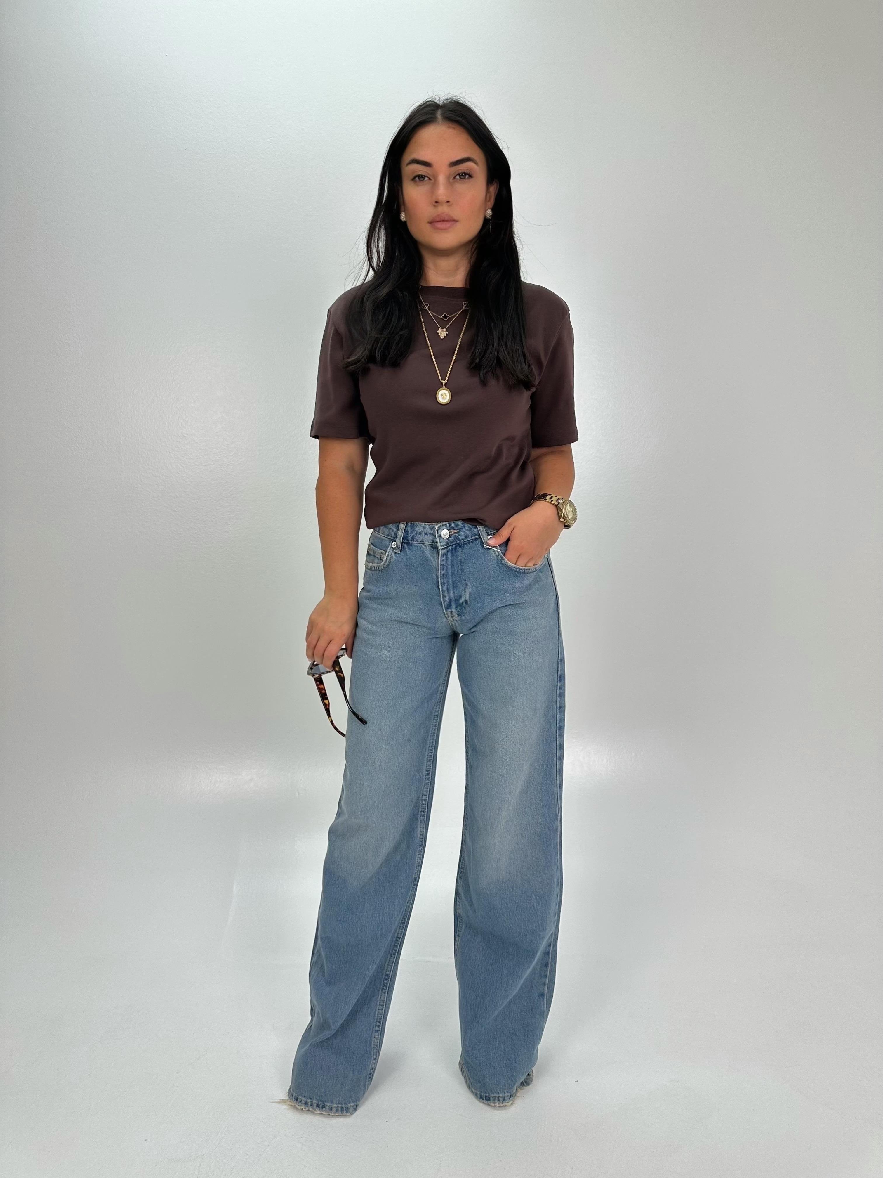 DÜŞÜK BEL MAVİ YIKAMALI JEAN