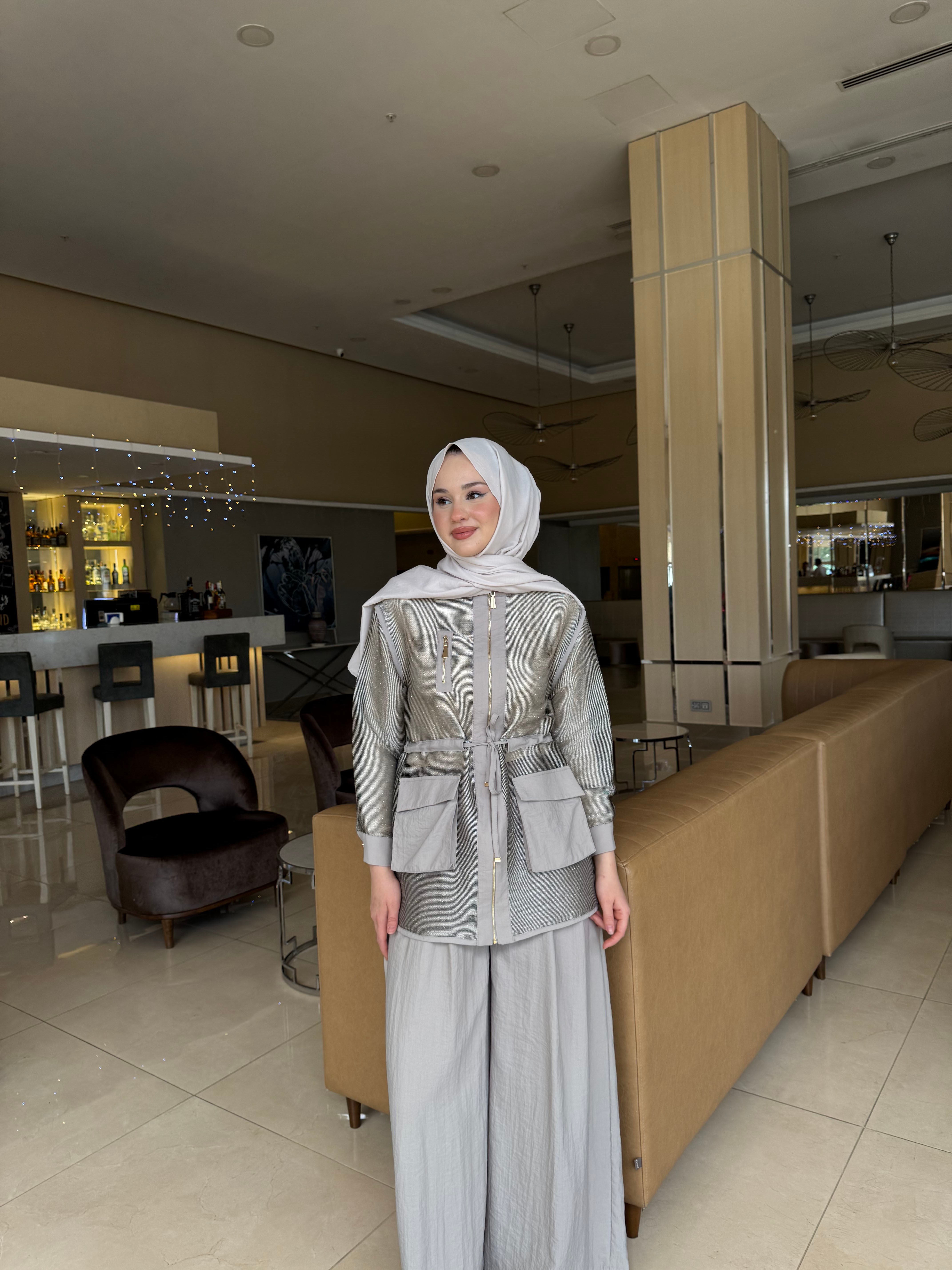 Safir Pantolon Takım Taş