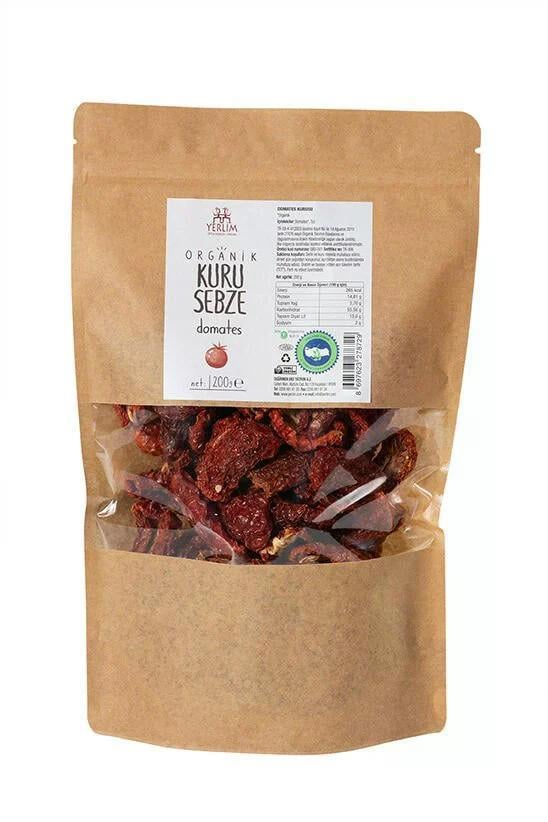YERLİM ORGANİK KURUSEBZE DOMATES 200GR