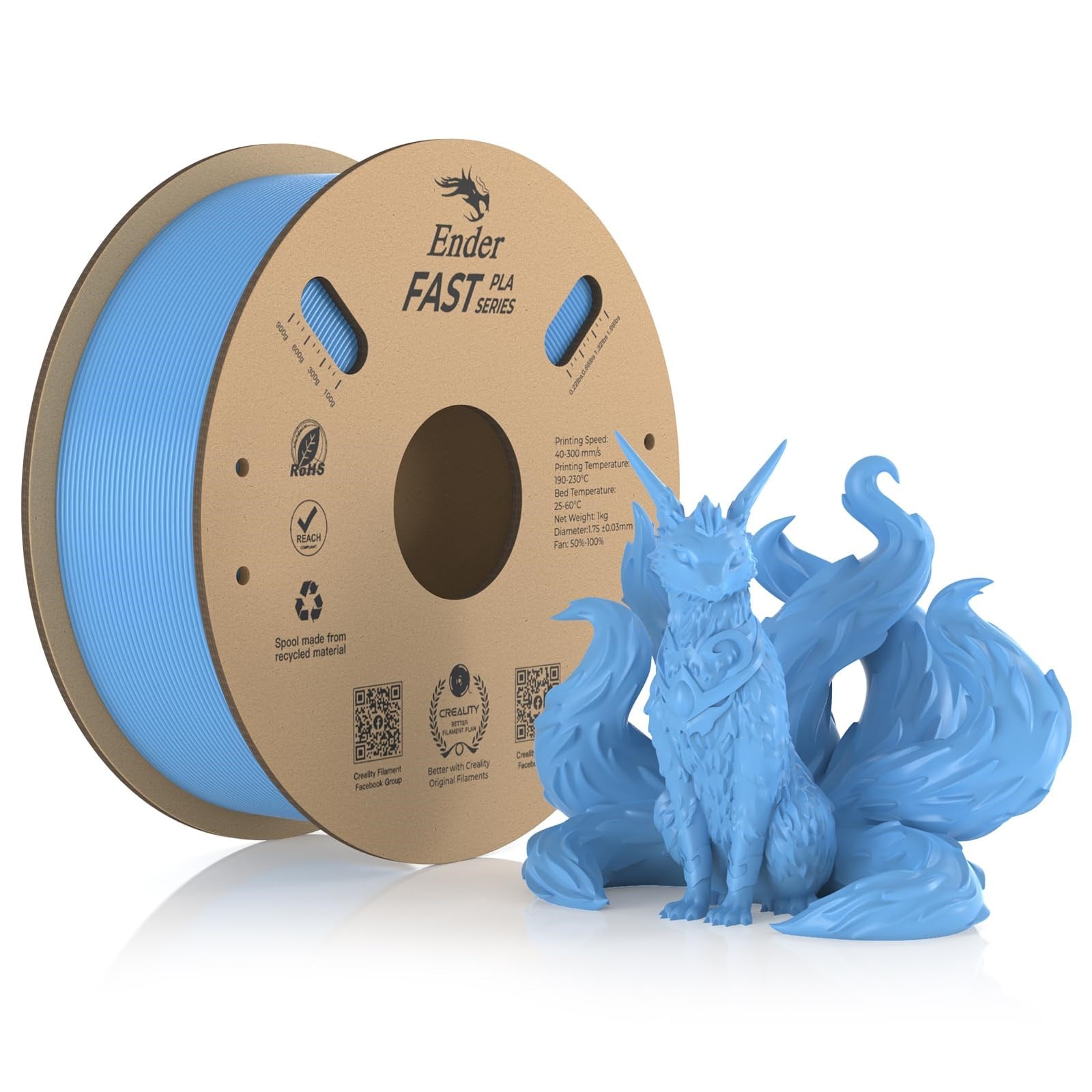 Creality Ender Fast PLA Light Blue 1.75mm 1kg