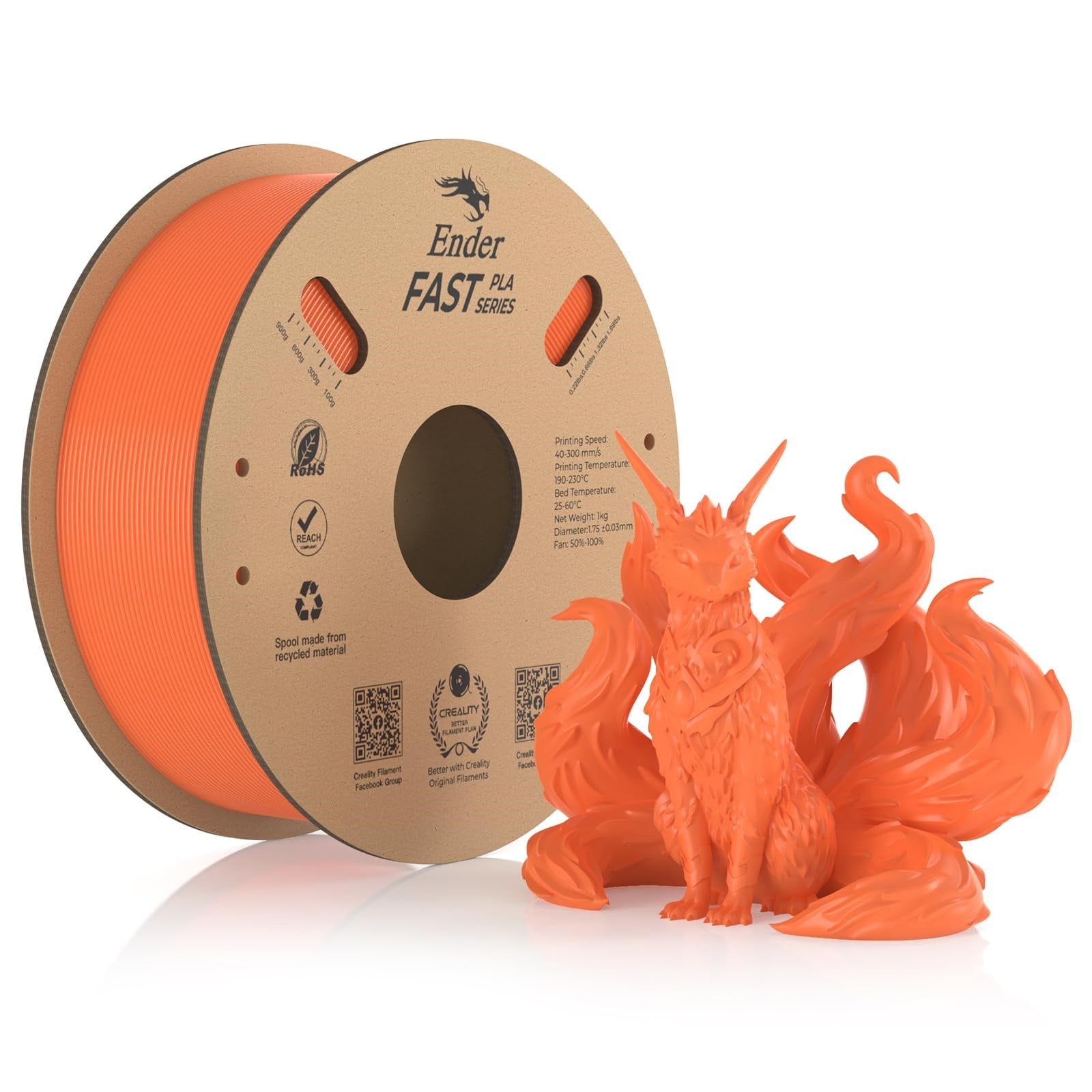 Creality Ender Fast PLA Turuncu 1.75mm 1kg