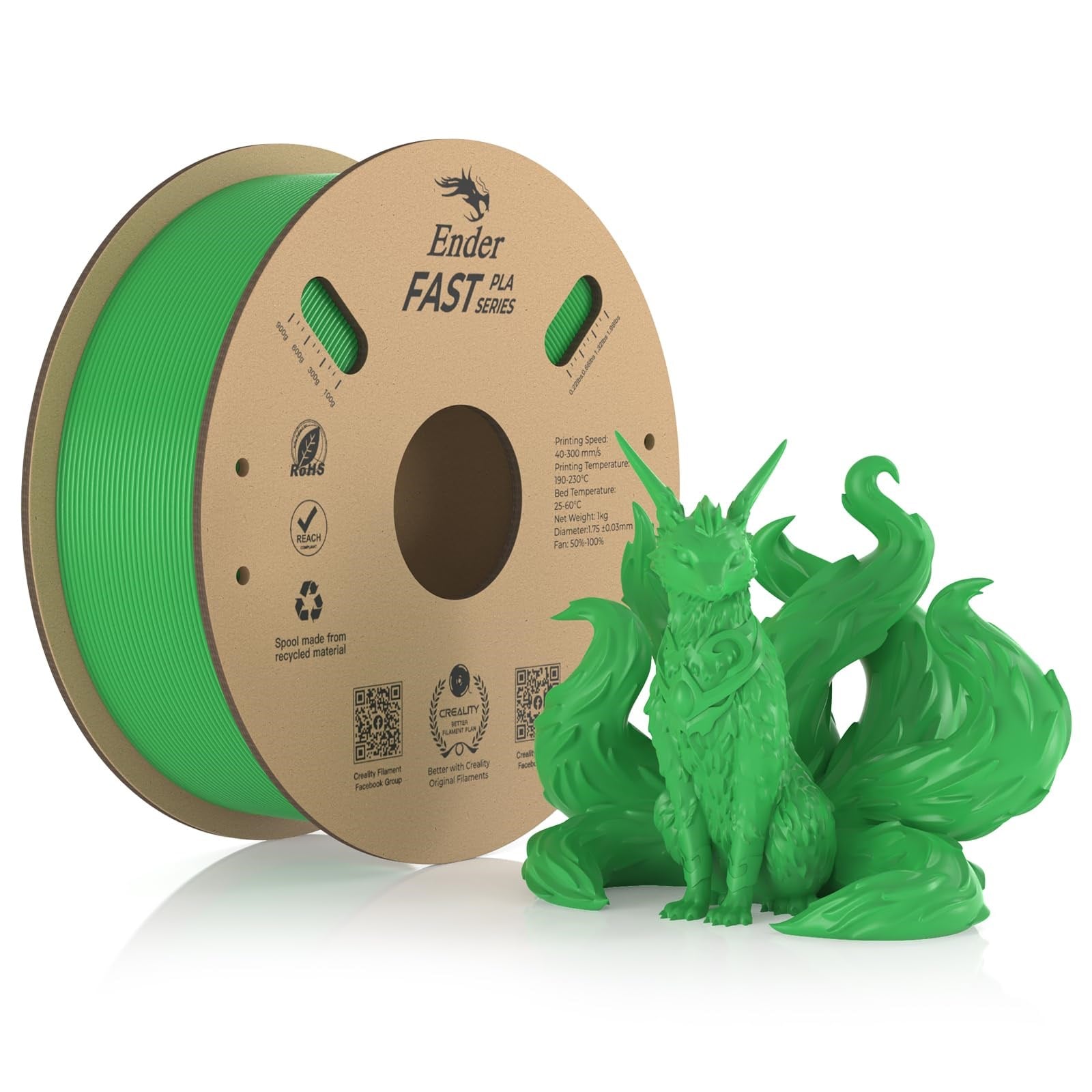 Creality Ender Fast PLA Yeşil 1.75mm 1kg