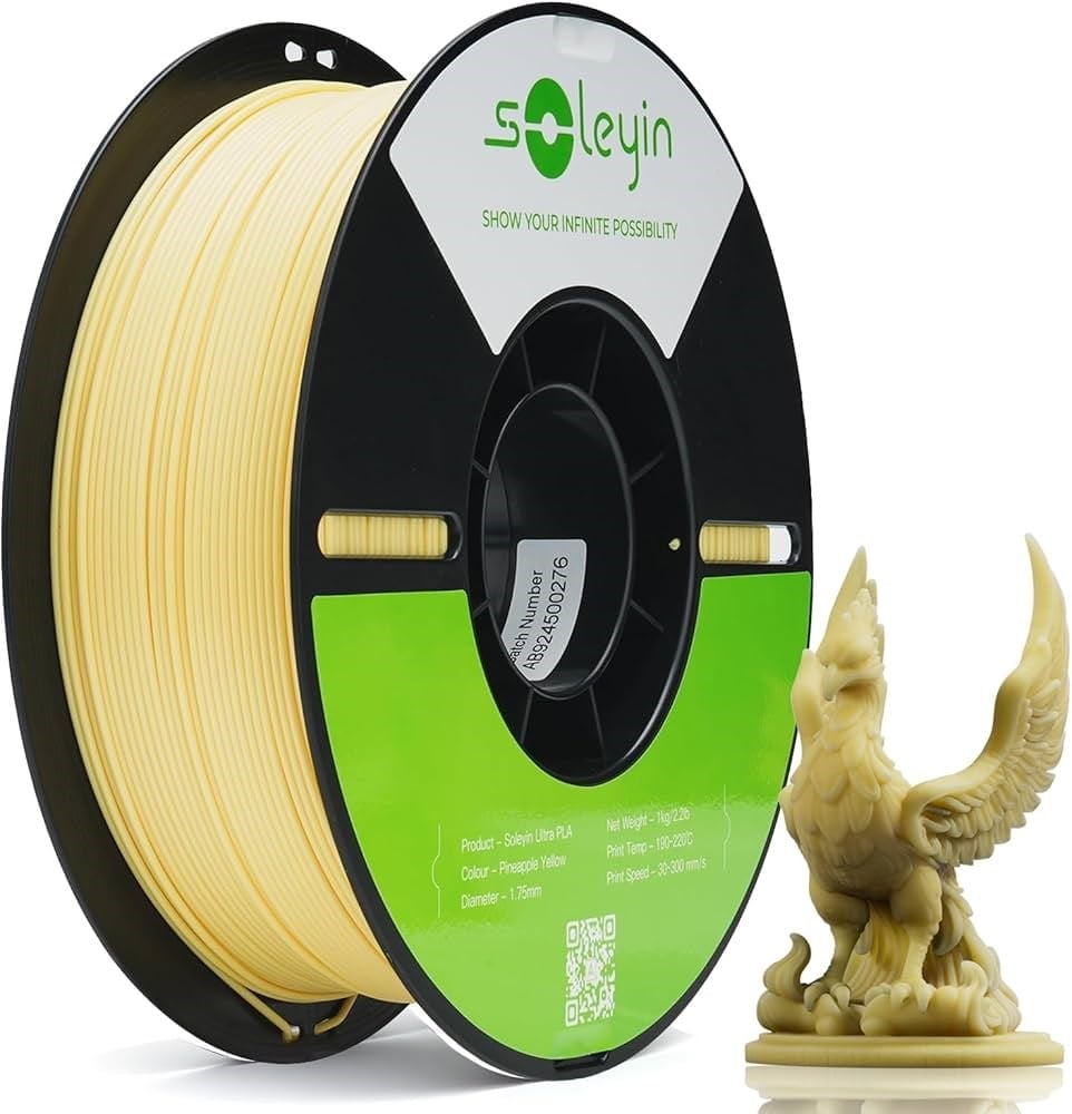 Creality Soleyin Ultra PLA Pineapple Yellow Filament 1.75mm 1KG