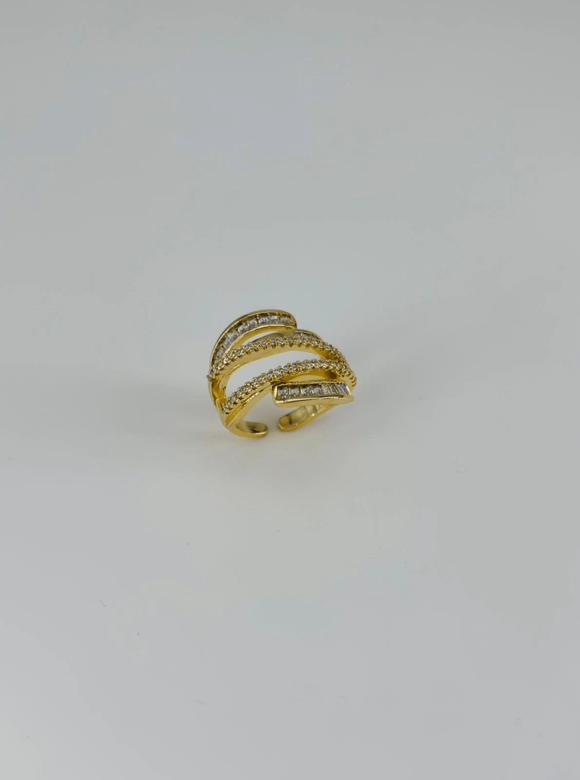 14 K Gold Kaplama Zirkon Taşlı Yüzük