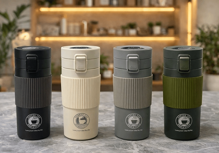 500 Ml Paslanmaz Çelik Termos Dereceli Mug - Sızdırmaz Kapaklı Çift Katmanlı Dereceli Termos  Alk4627