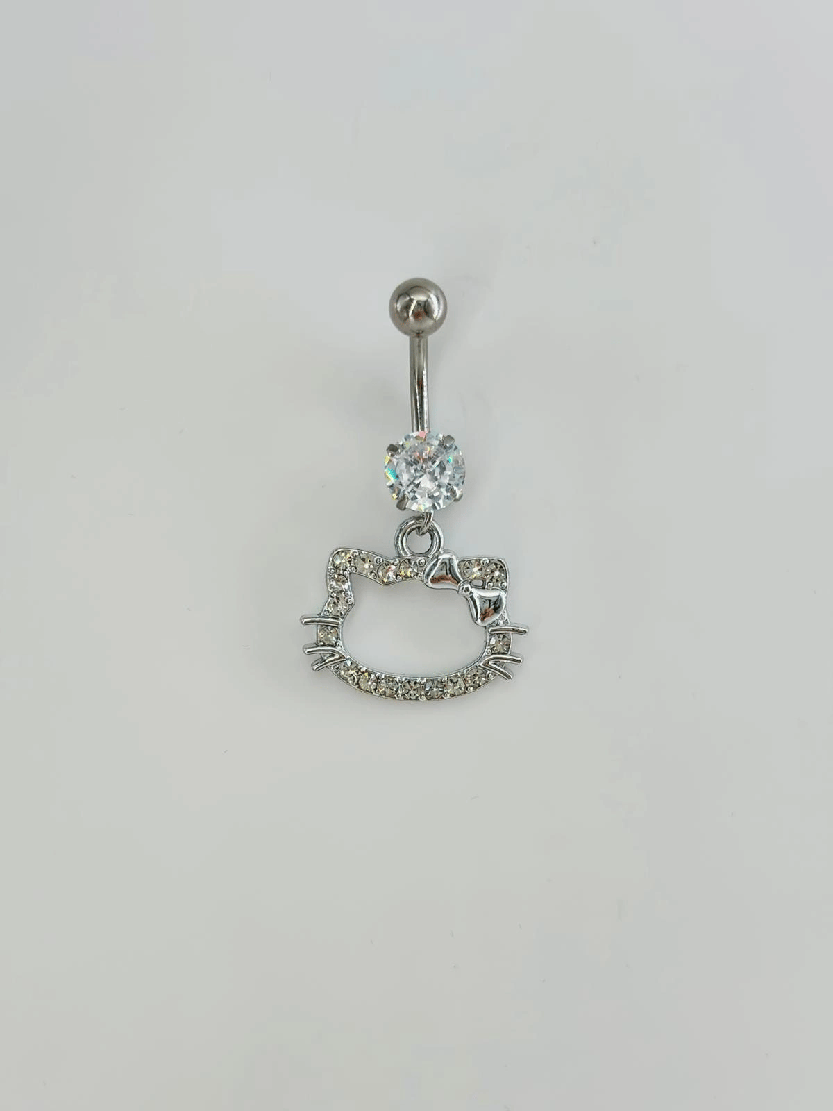 Hello Kıtty Detaylı Göbek Piercing