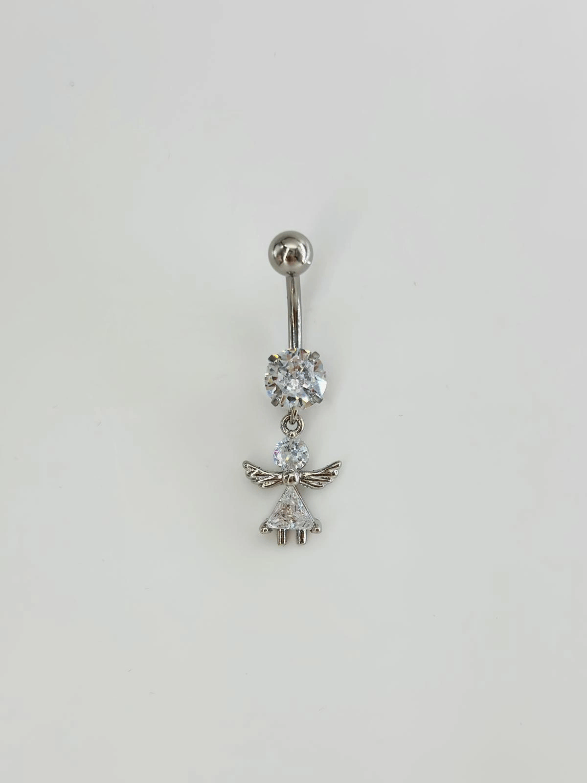 Koruyucu Melek Detaylı Göbek Piercing