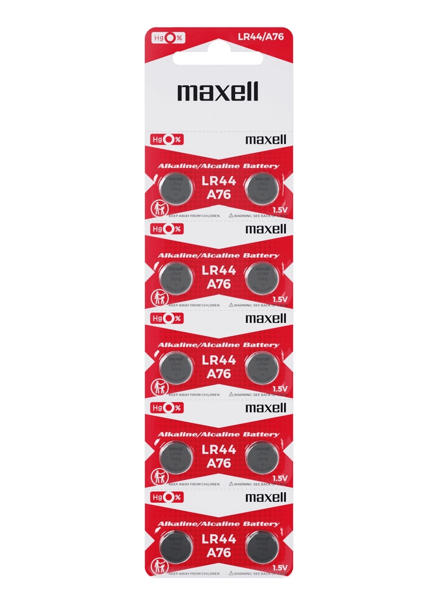 Maxell Lr44 Ag13 Sr44 A76 1.5v Alkalin Saat Pili 10 Adet
