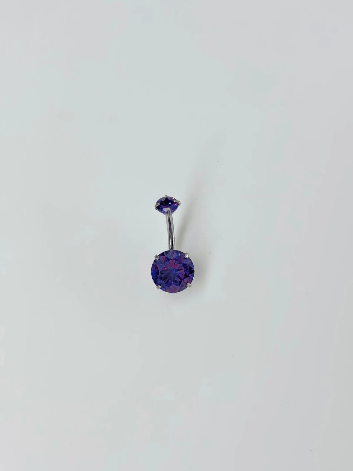 Mor Taşlı Göbek Piercing
