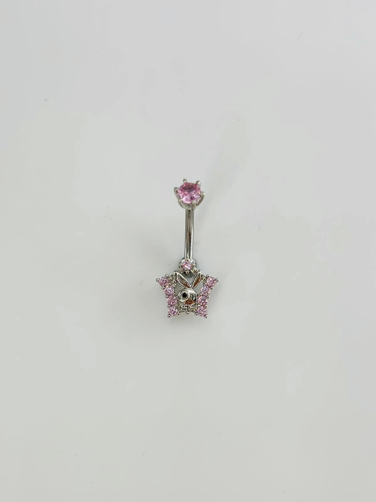Tavşan Detaylı Göbek Piercing