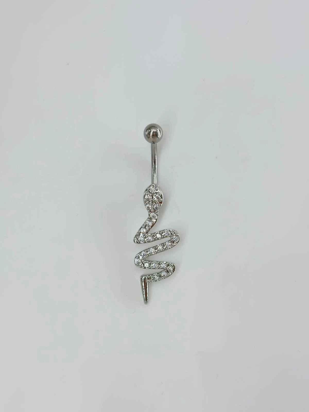 Yılan Detaylı Göbek Piercing