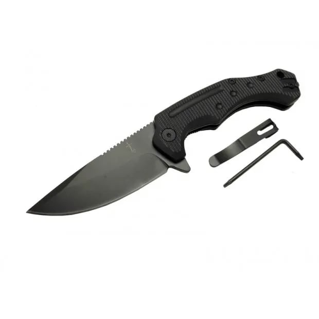 Zero Error 7-12 Black Çakı 22 Cm Manuel, Kemerlikli