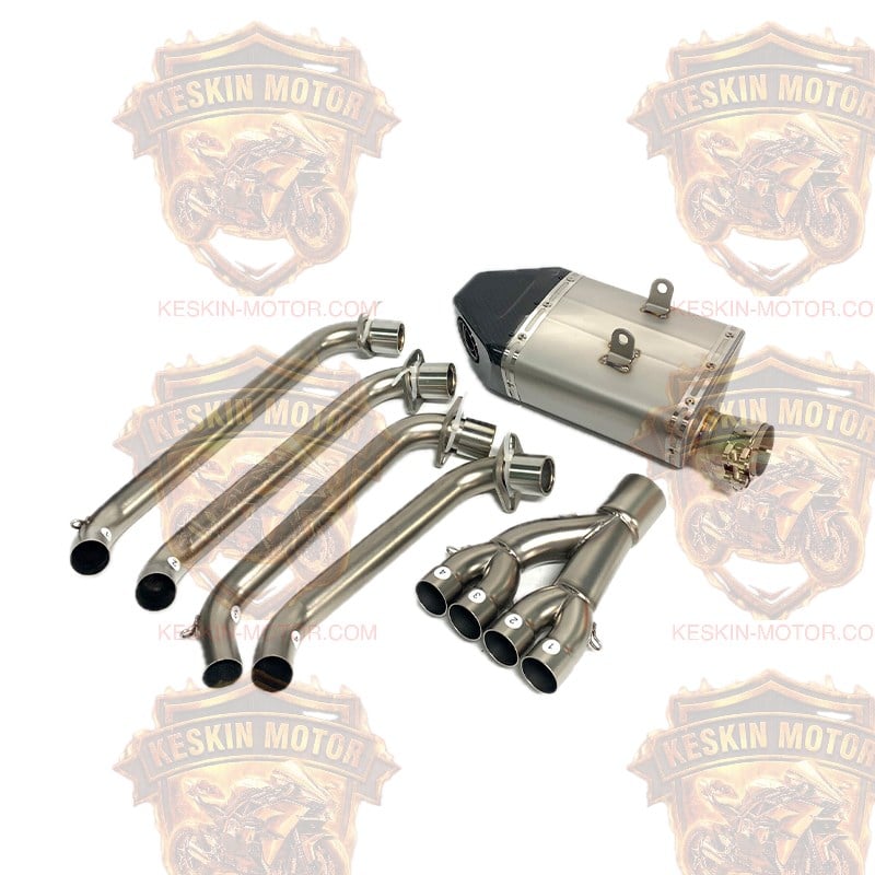 Honda CBR650R / CB650R Çift Sensör Girişli Paslanmaz Çelik Tam Set Performans Egzoz Sistemi (Full System)
