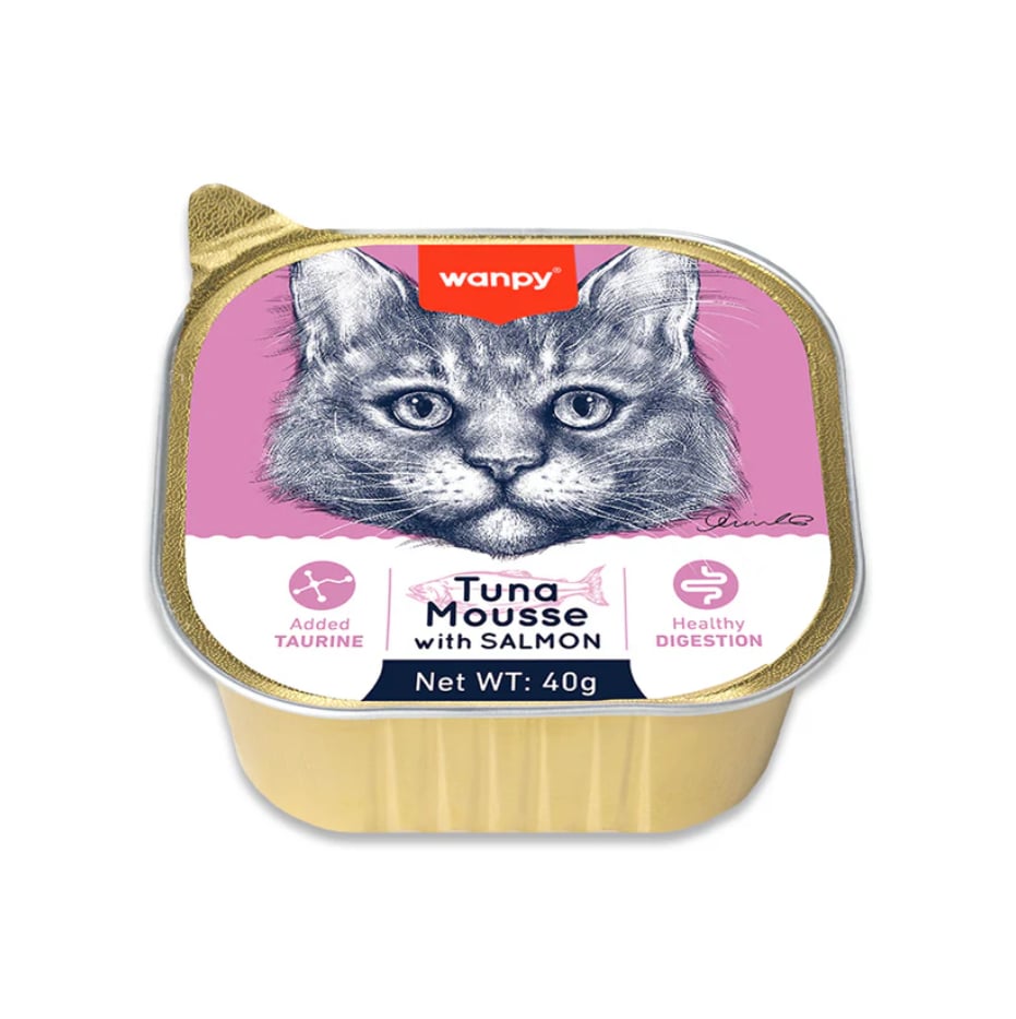 Wanpy Ton Balıklı ve Somonlu Alutray Yaş Mama 40 gr