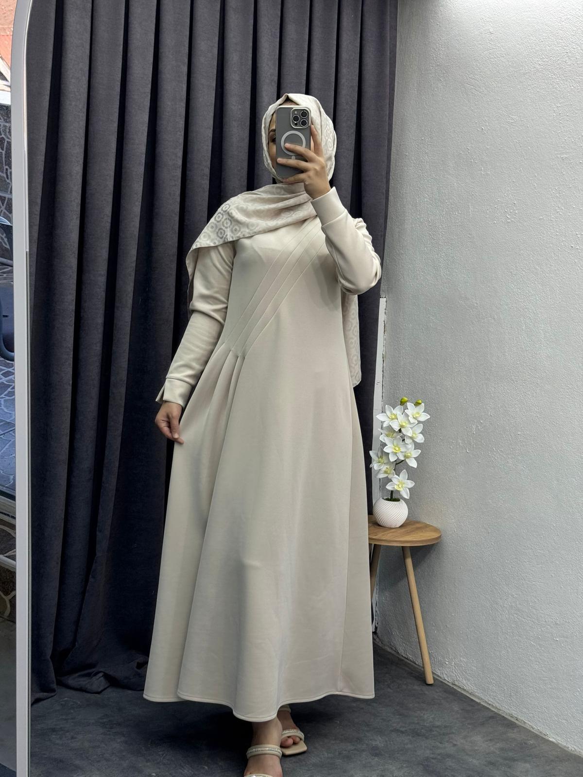 2610 Şile Elbise Bej