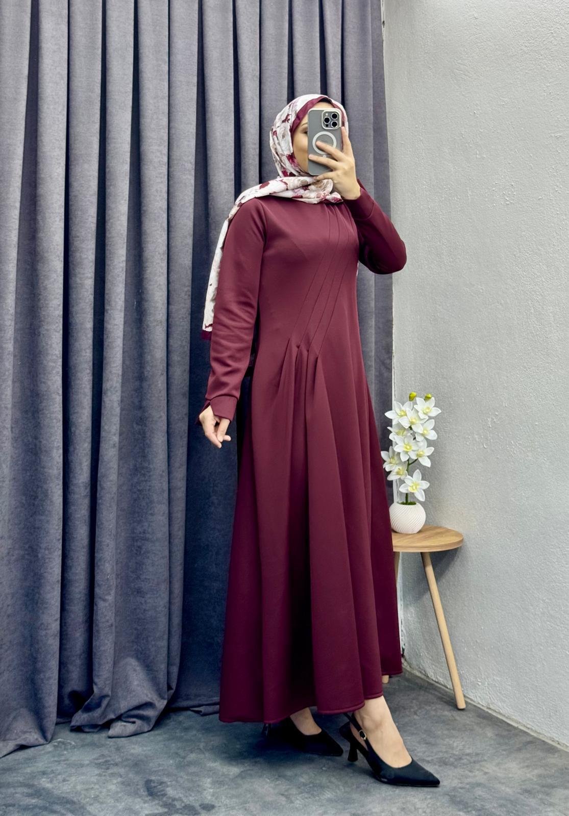 2610 Şile Elbise Bordo