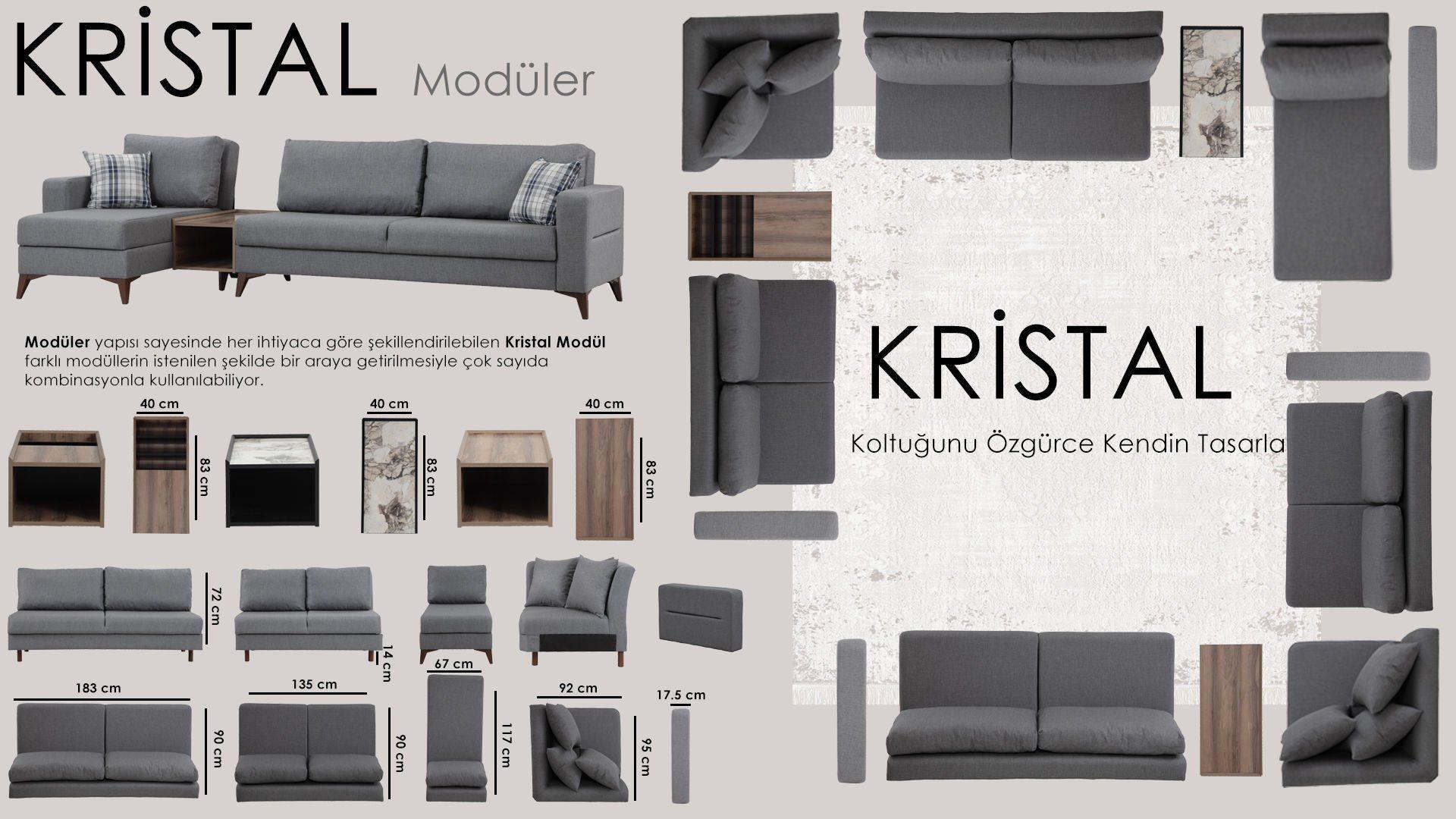 Kristal Kombin Modülü - Koyu Gri