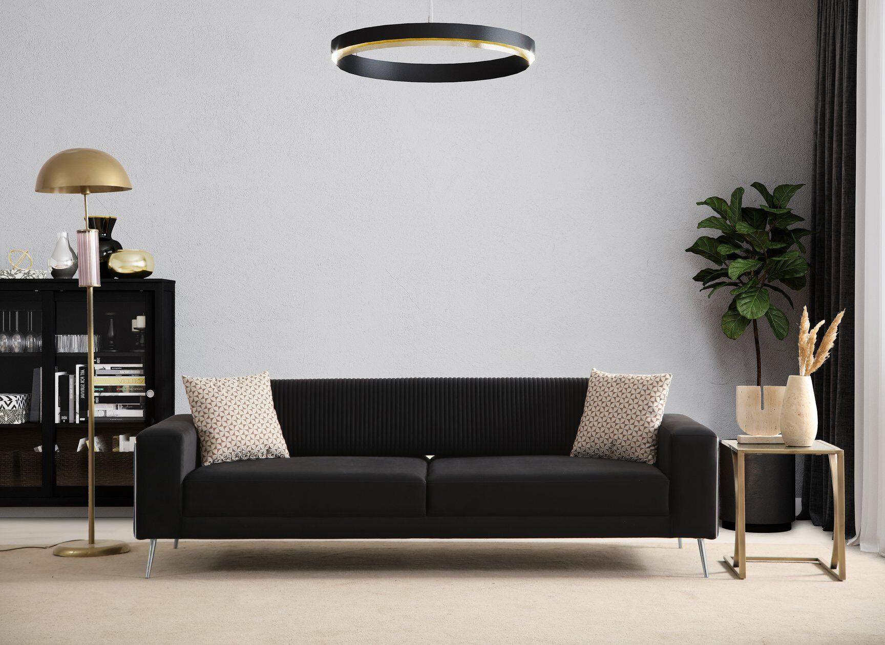 Lux 3'lü Koltuk Krom