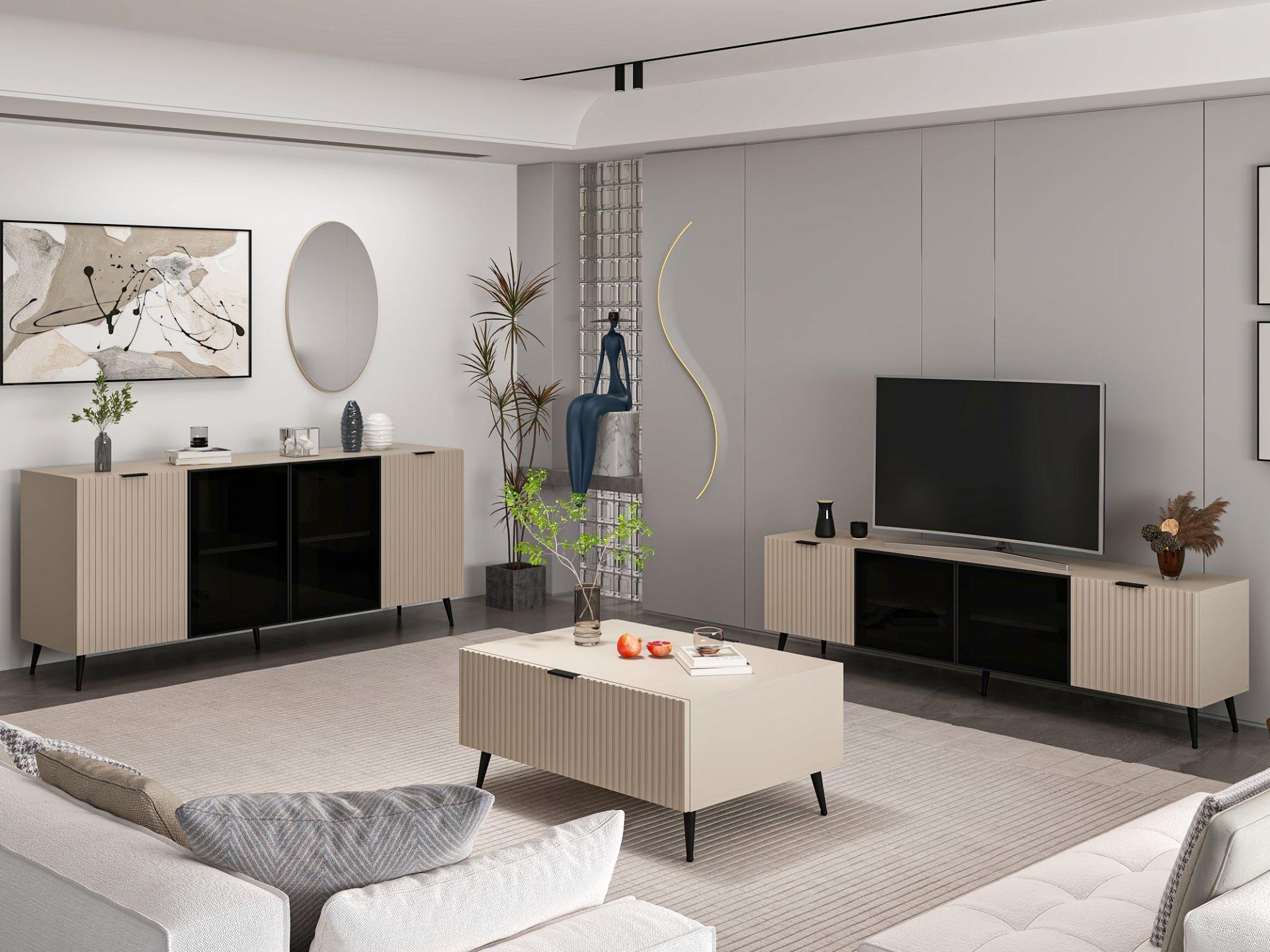 Minar Kale Plus Set1 Tv + Orta Sehpa + Aynalı Konsol