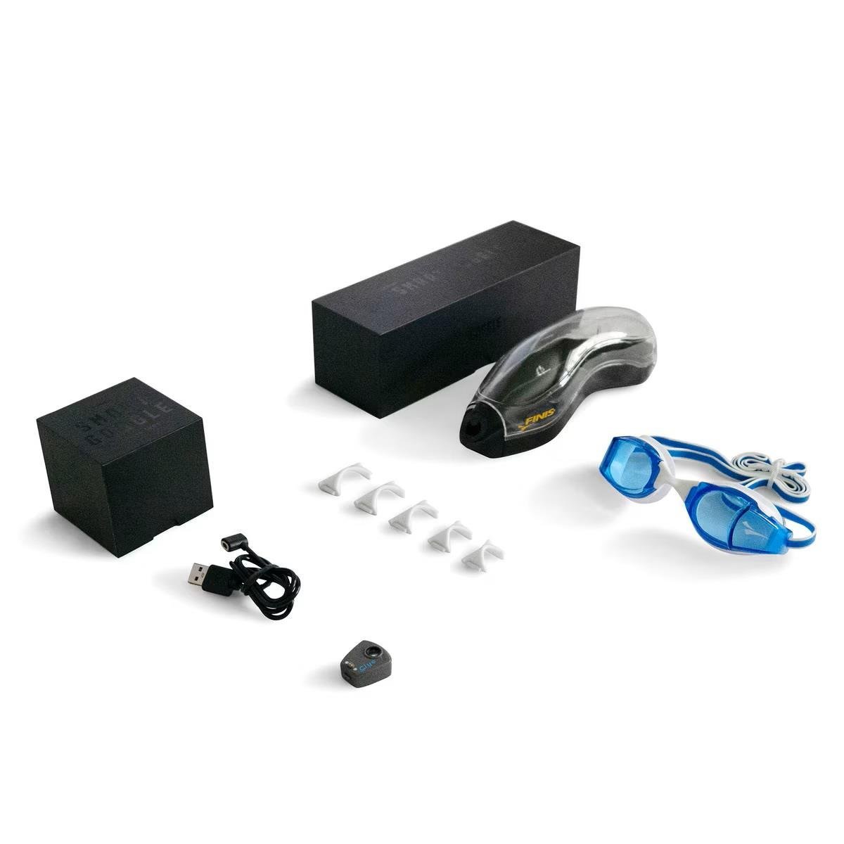 Smart Goggle Kit - Akıllı Yüzücü Gözlüğü Seti Blue Mirror