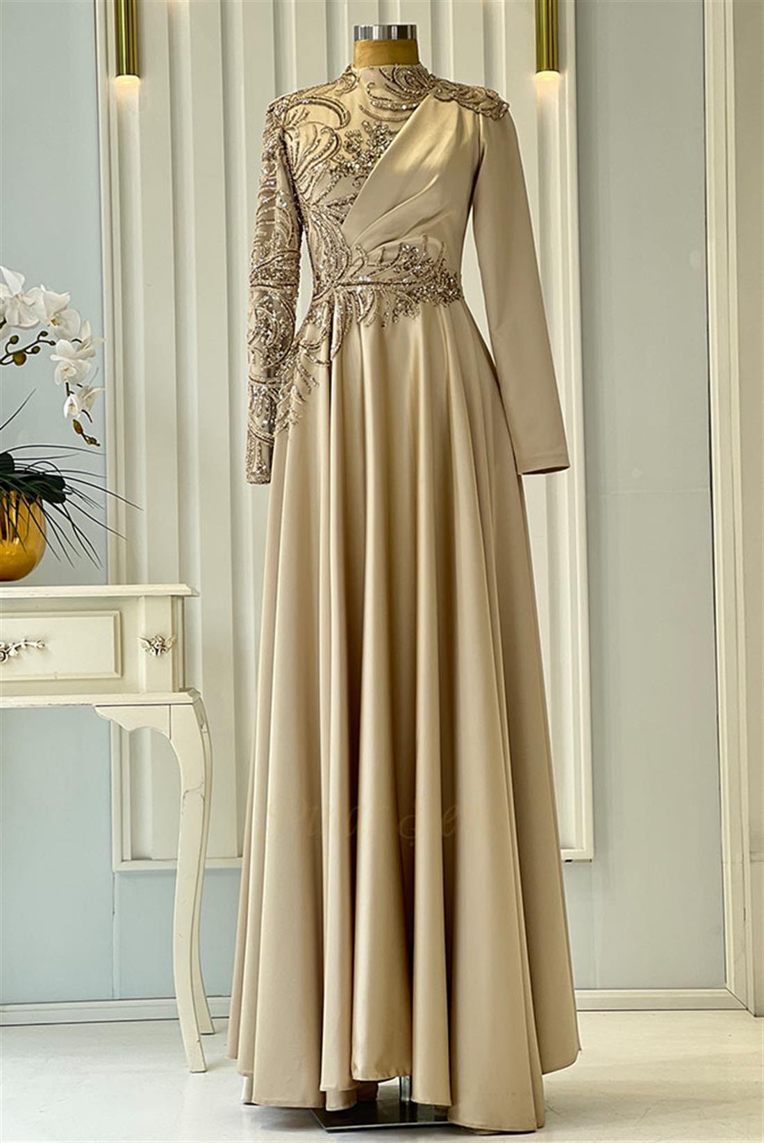 Pınar Şems Arya Abiye Gold