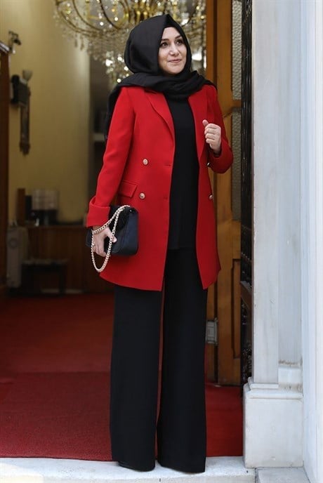 Pınar Şems Blazer Ceket Kırmızı