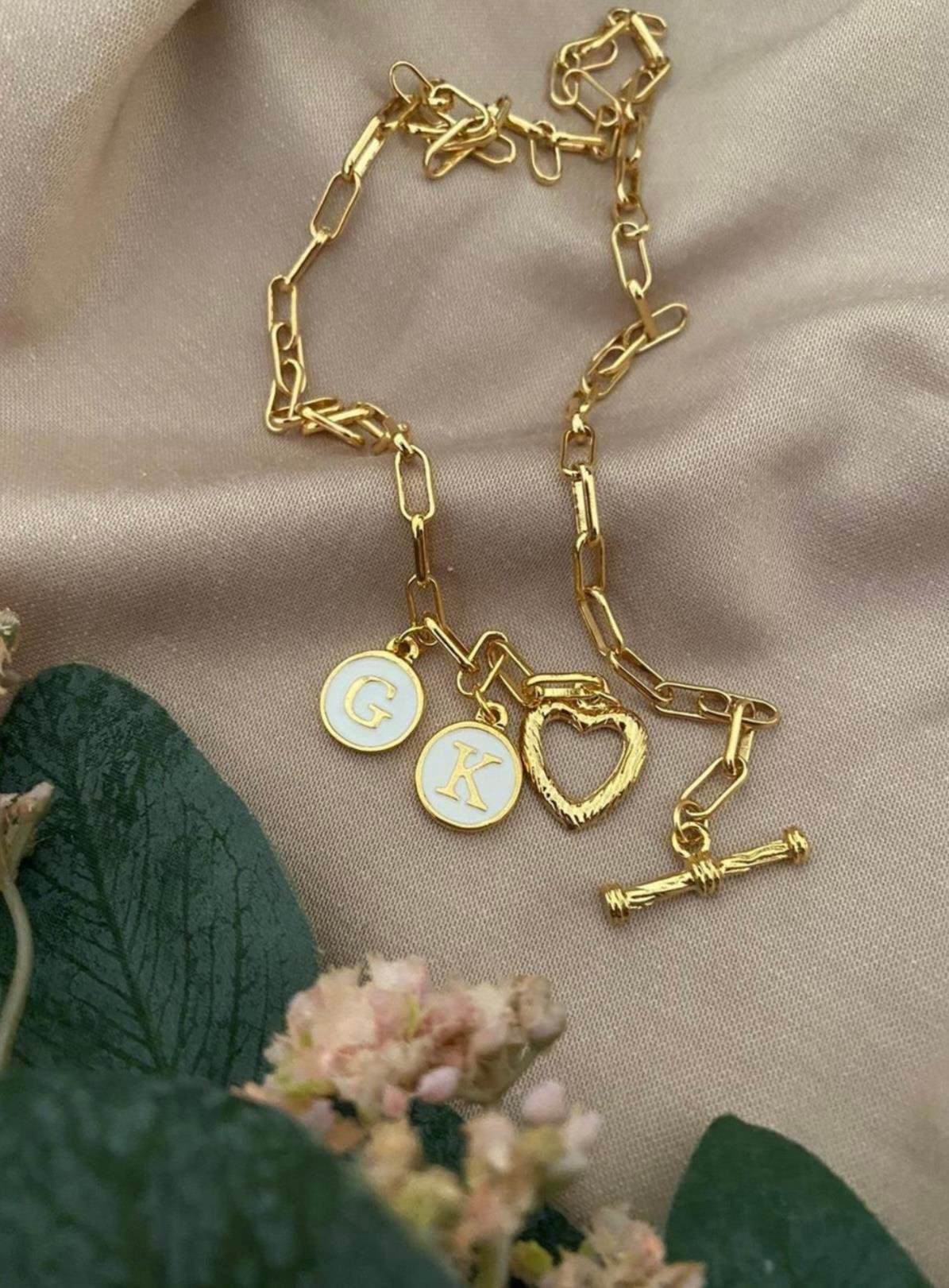 İki Harf Charm Kolye