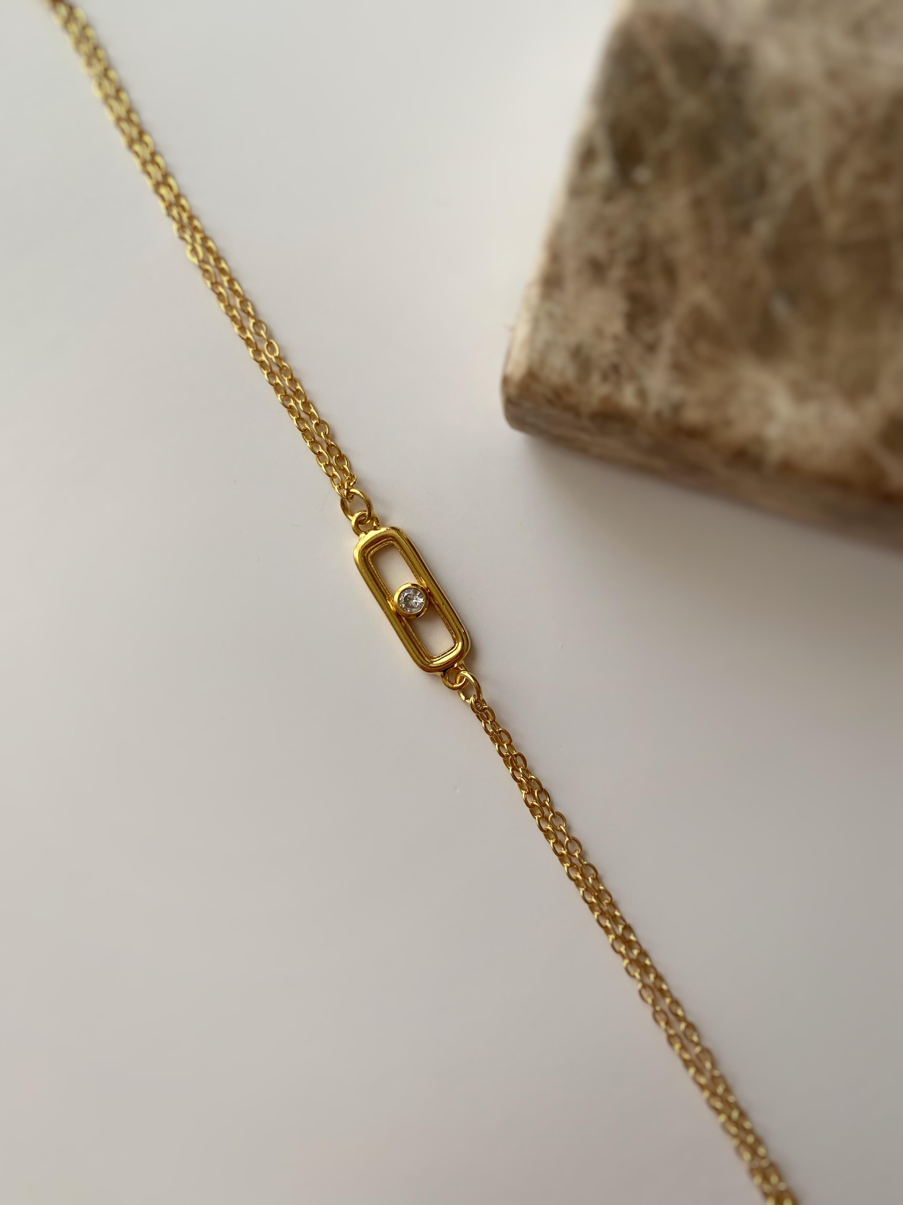 Oynar Taş Gold Bileklik