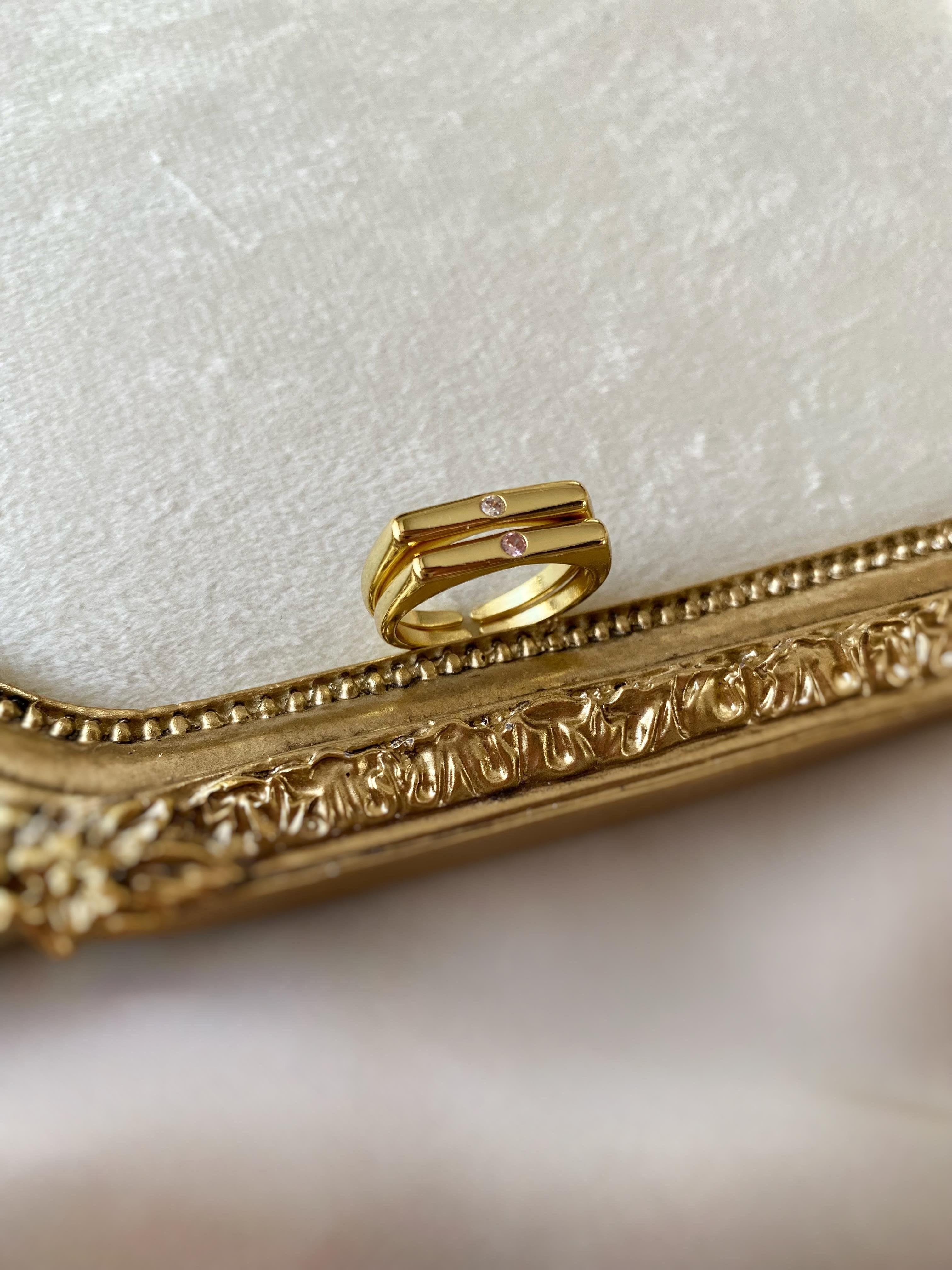 Taşlı Plaka Yüzük