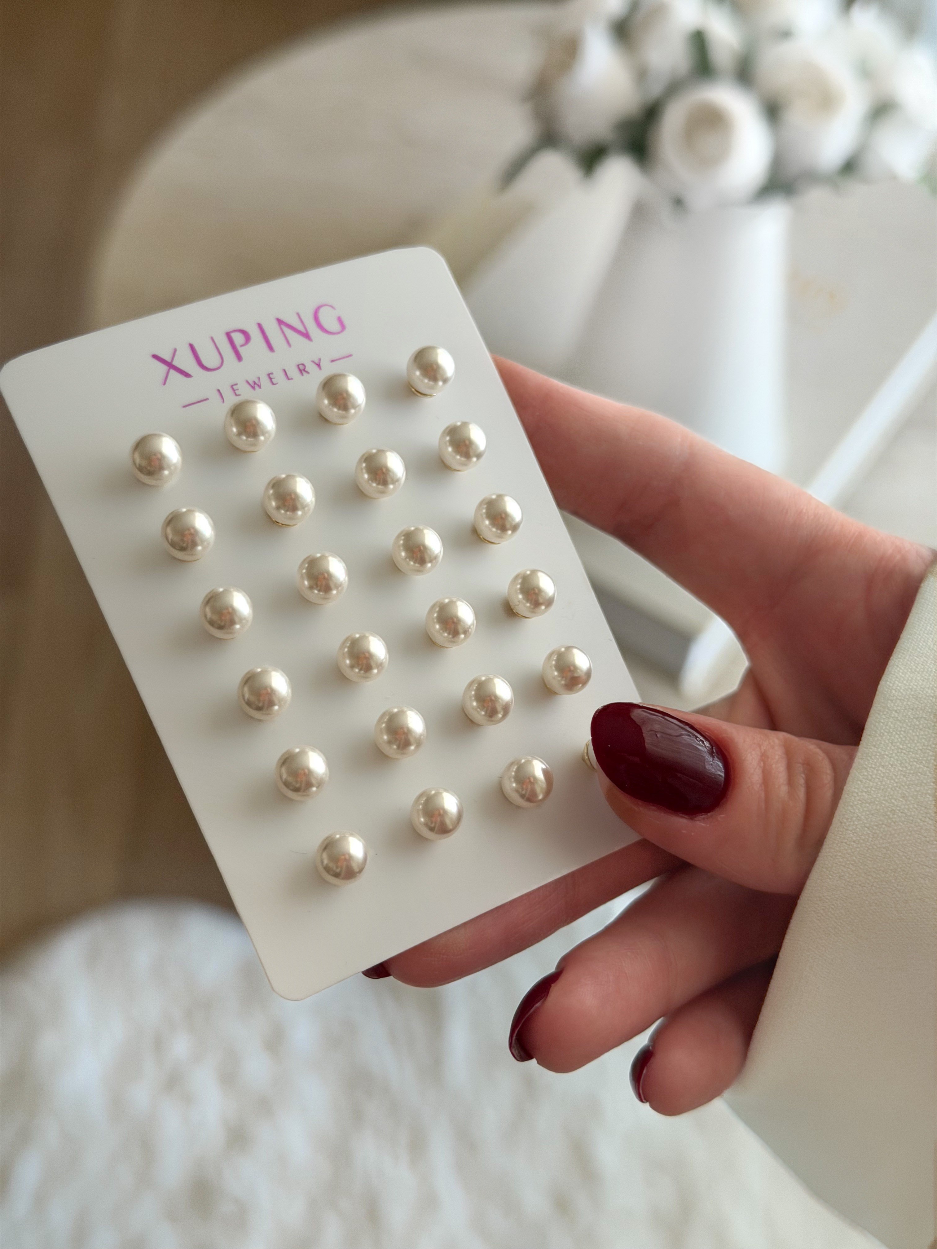 Xuping | 4mm İnci Küpe (çift fiyatıdır)