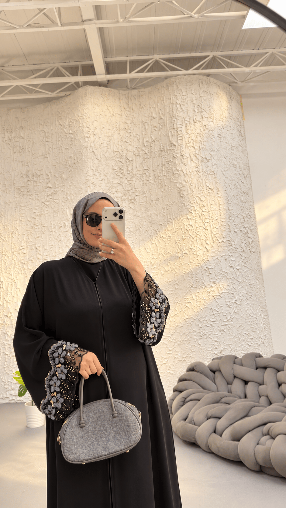 GRİ TÜL ABAYA