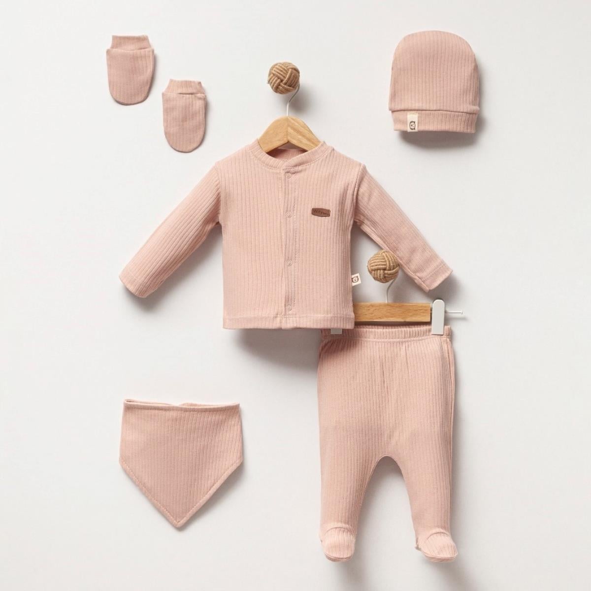 5Lİ YENİ DOĞAN SET - PEMBE
