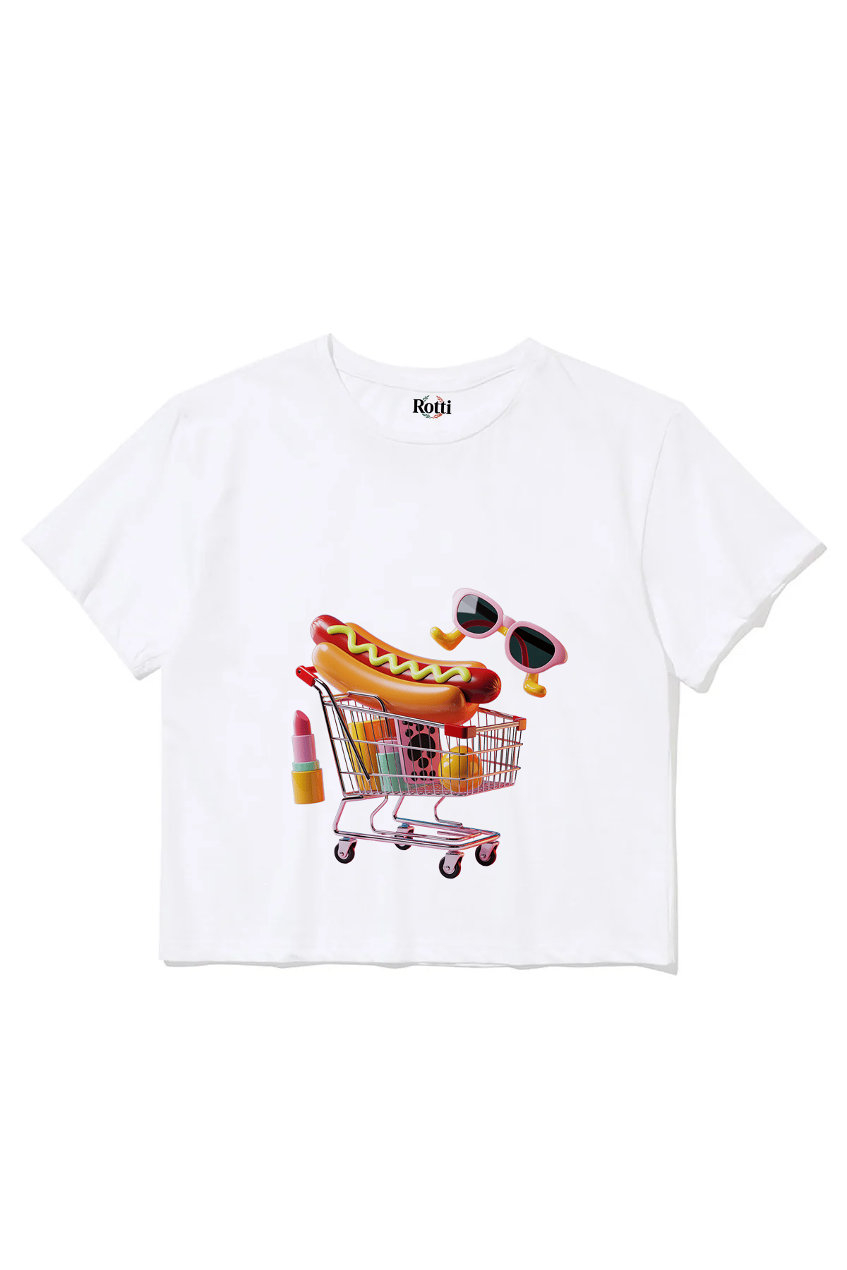 Crop Top - Alışverşs Sepetinde Sürrealizm