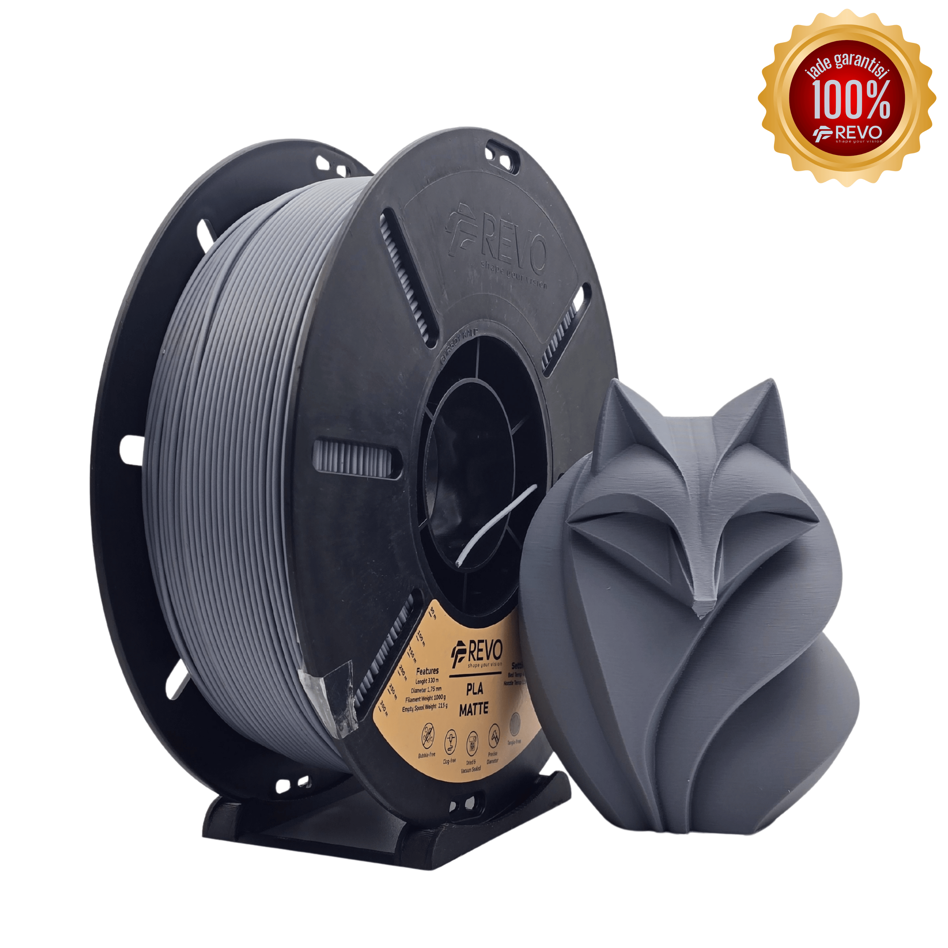 PLA MATTE GRİ Filament