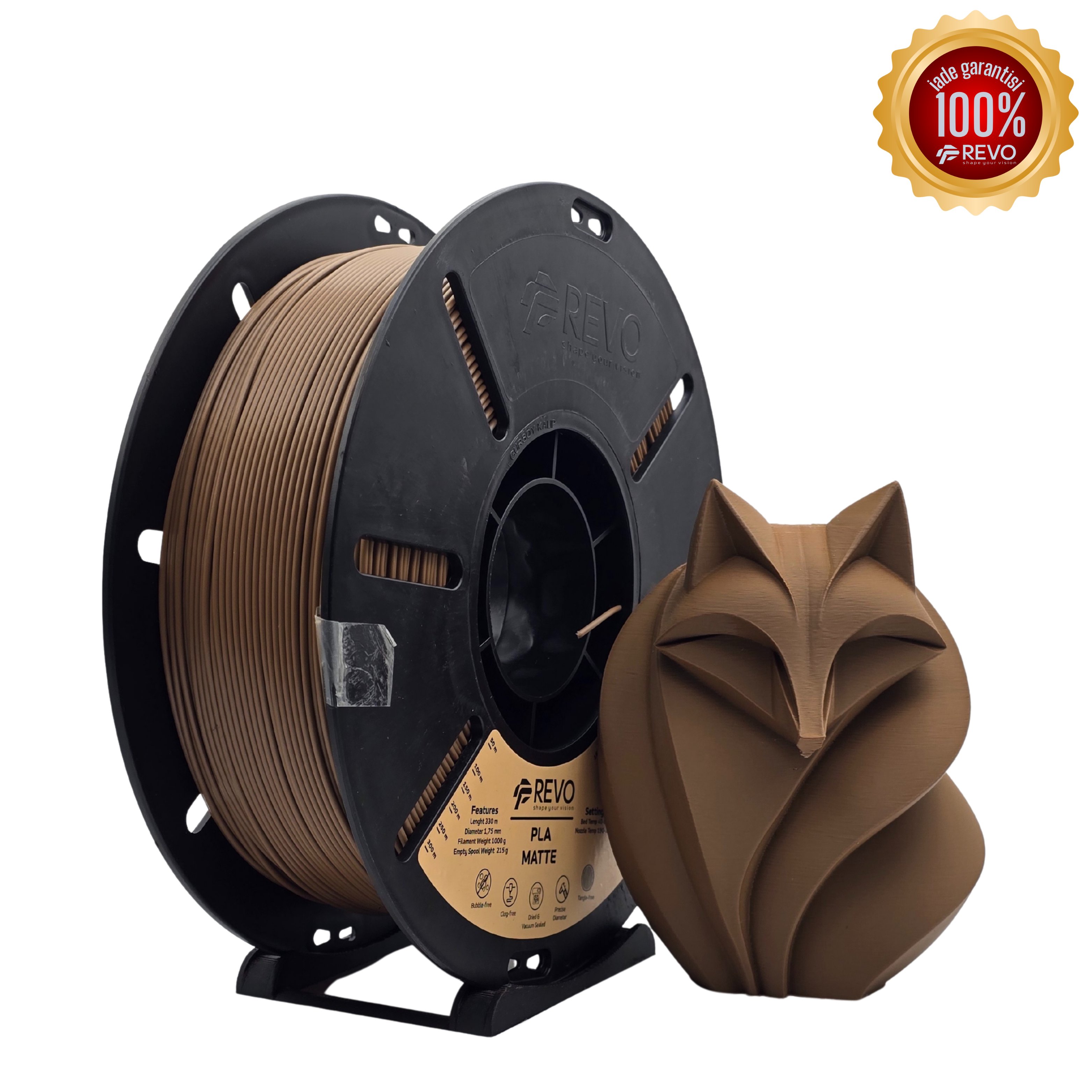PLA MATTE KOYU KAHVERENGİ Filament