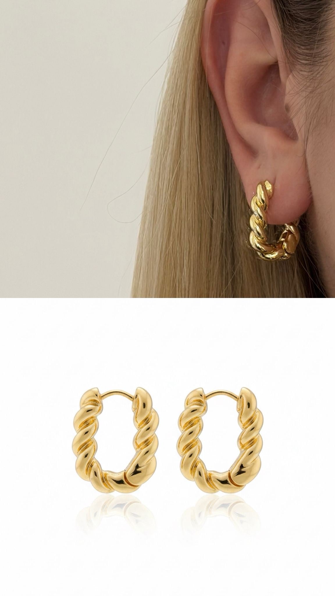 gold basic küpe